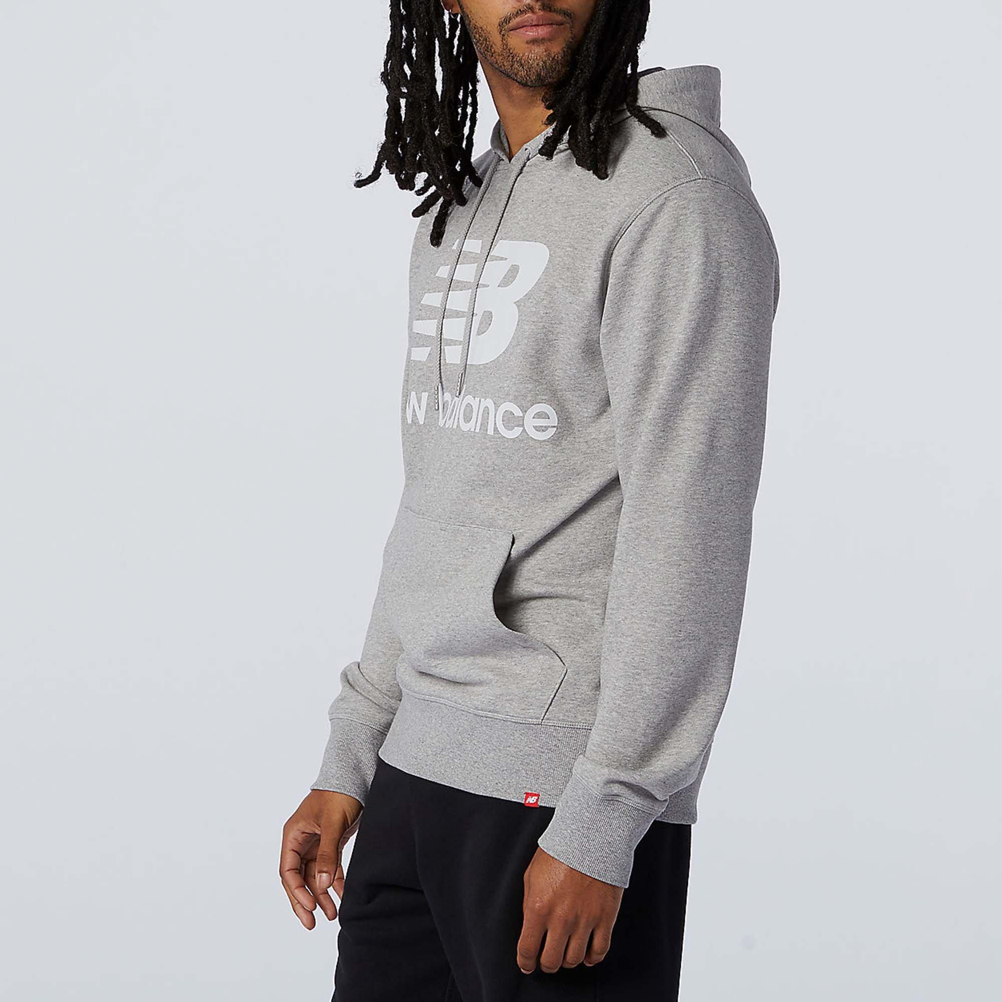 Athletic Grey - New Balance - Essentials Pullover Mens Hoodie - 2