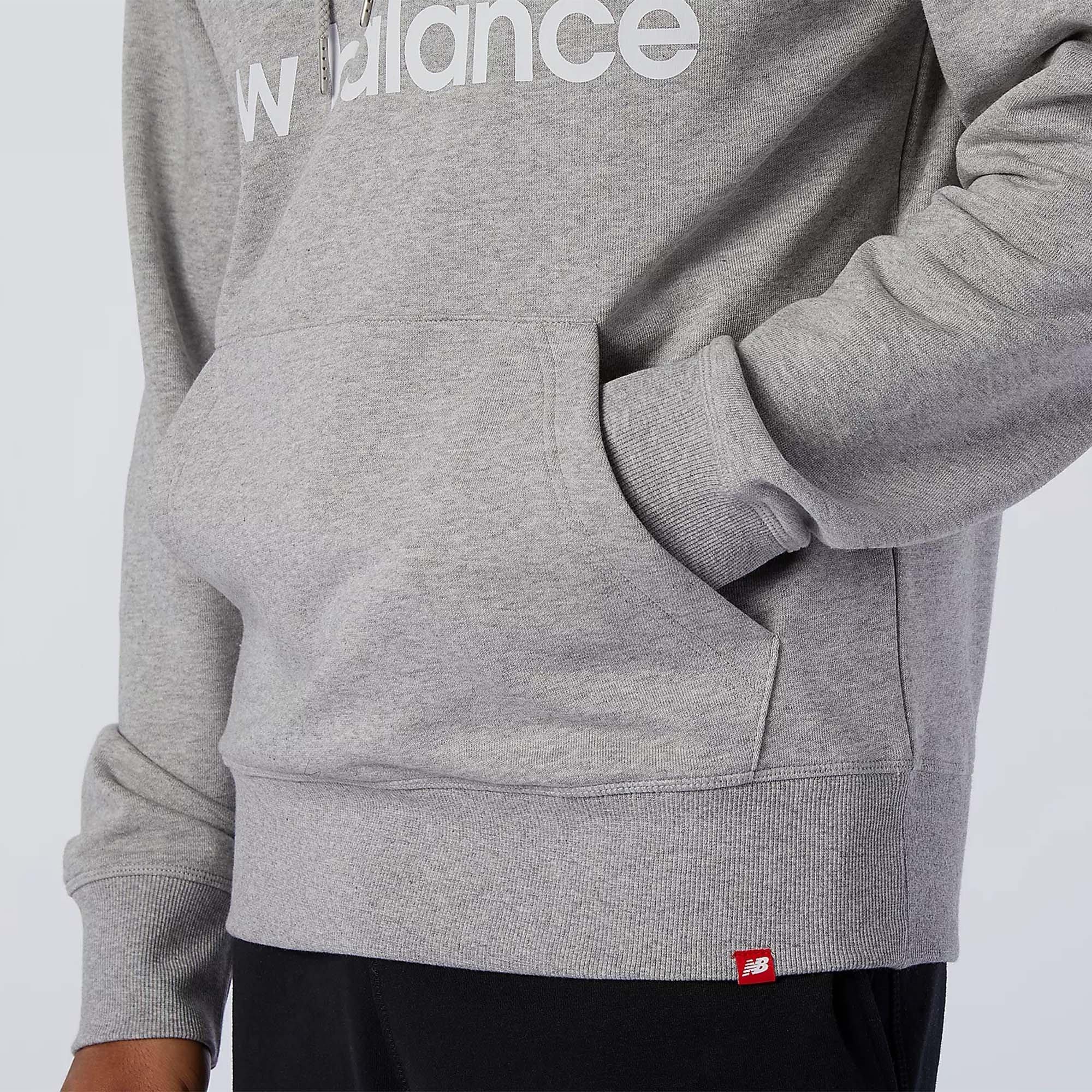 Athletic Grey - New Balance - Essentials Pullover Mens Hoodie - 3