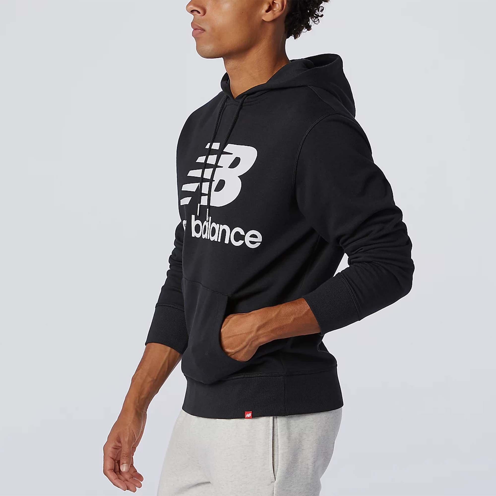 Black - New Balance - Essentials Pullover Mens Hoodie - 2