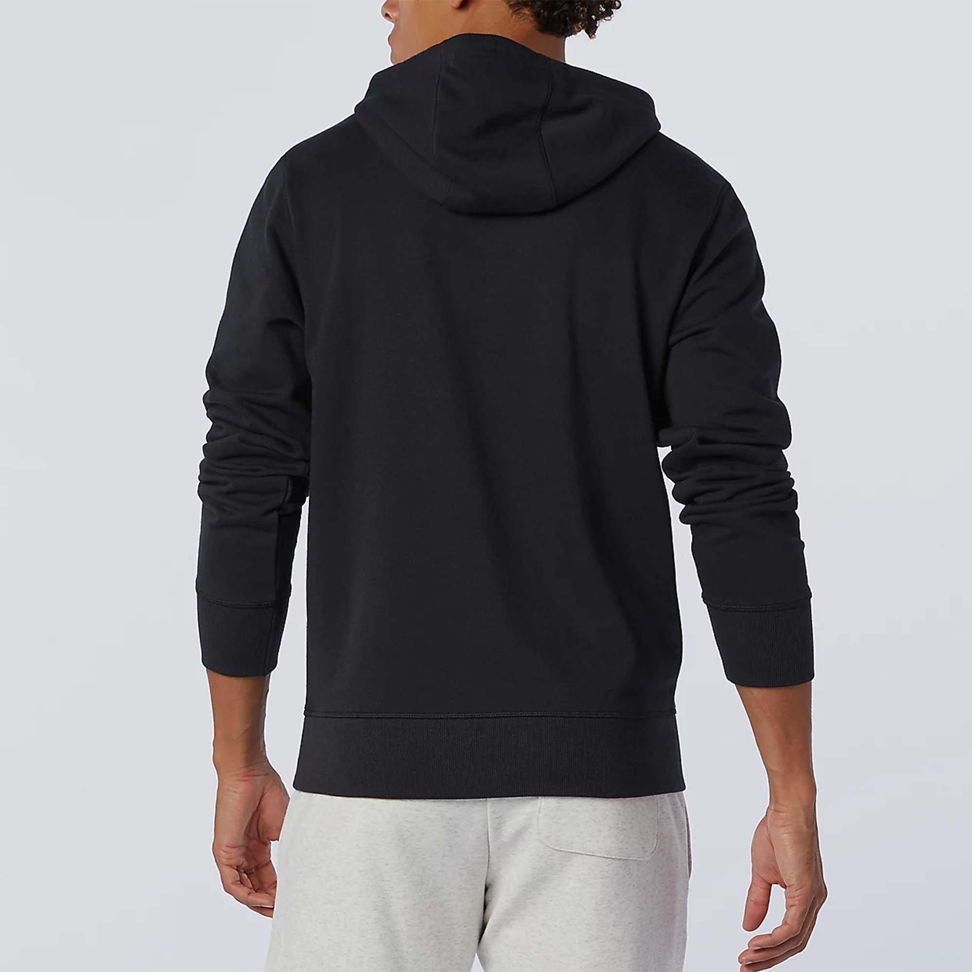 Black - New Balance - Essentials Pullover Mens Hoodie - 4