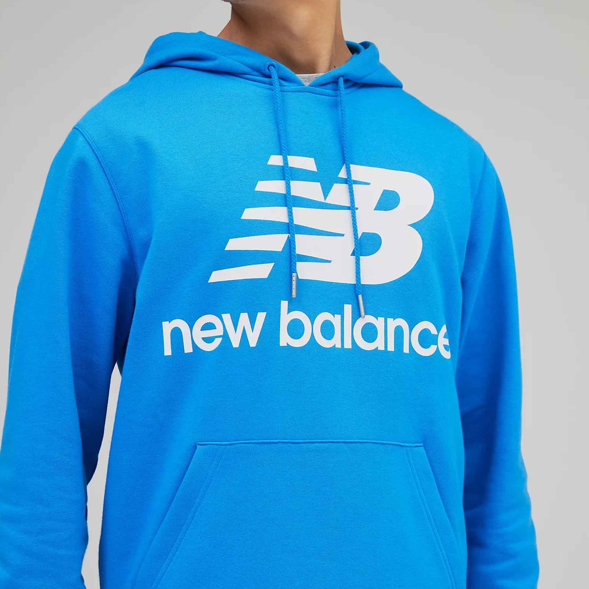 Serene Blue - New Balance - New Essentials Pullover Mens Hoodie - 3