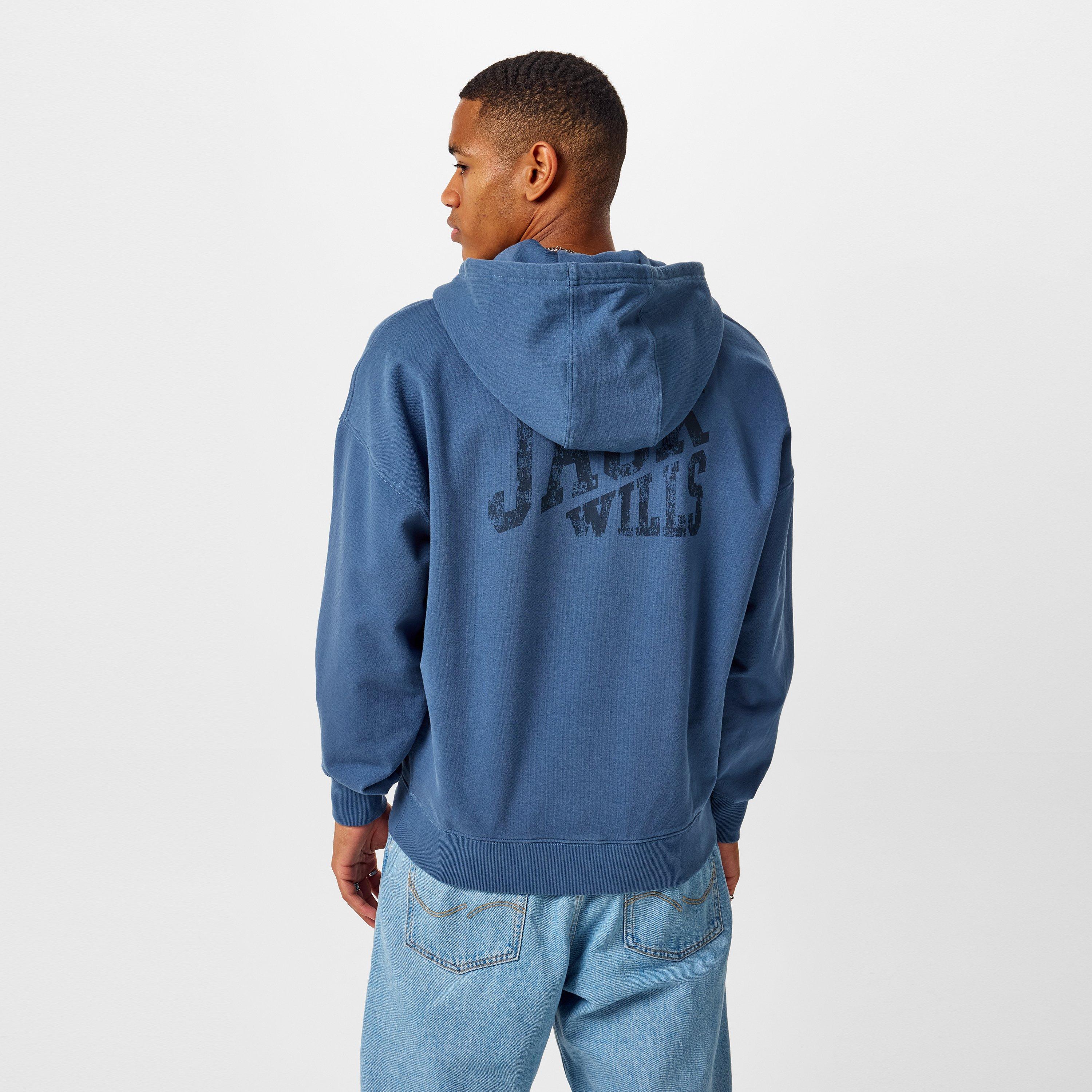 Indigo Blauw - Jack Wills - JW Hybrid Hoodie - 4