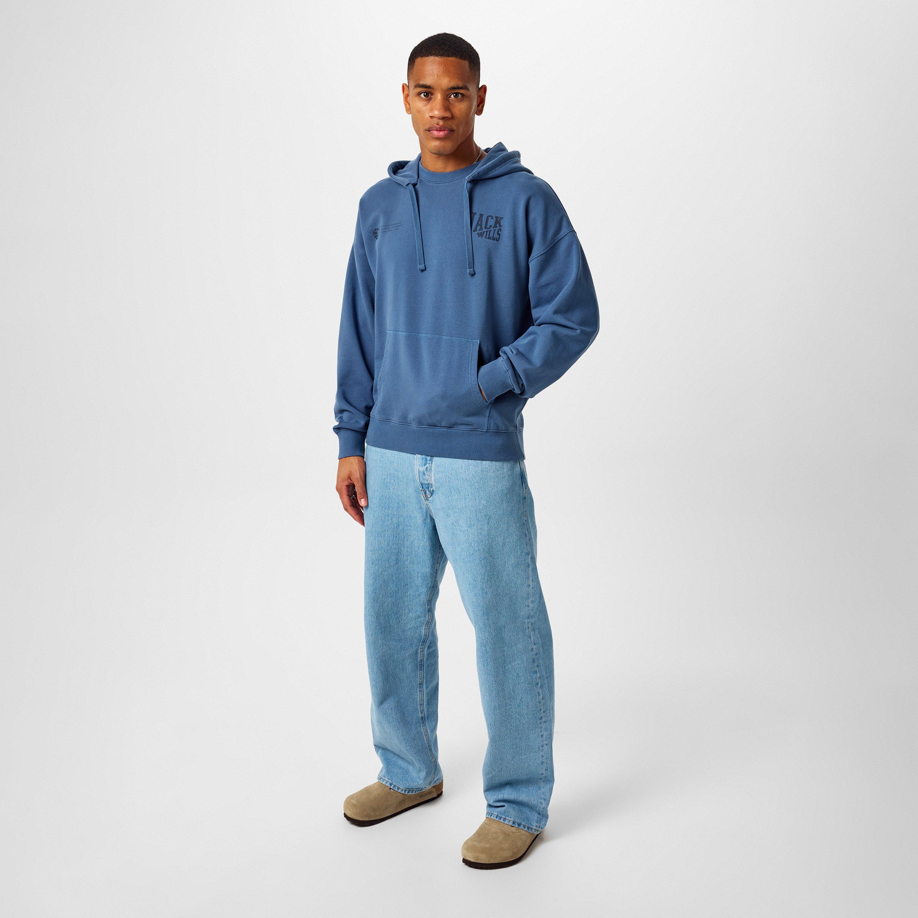 Indigo Blauw - Jack Wills - JW Hybrid Hoodie - 6