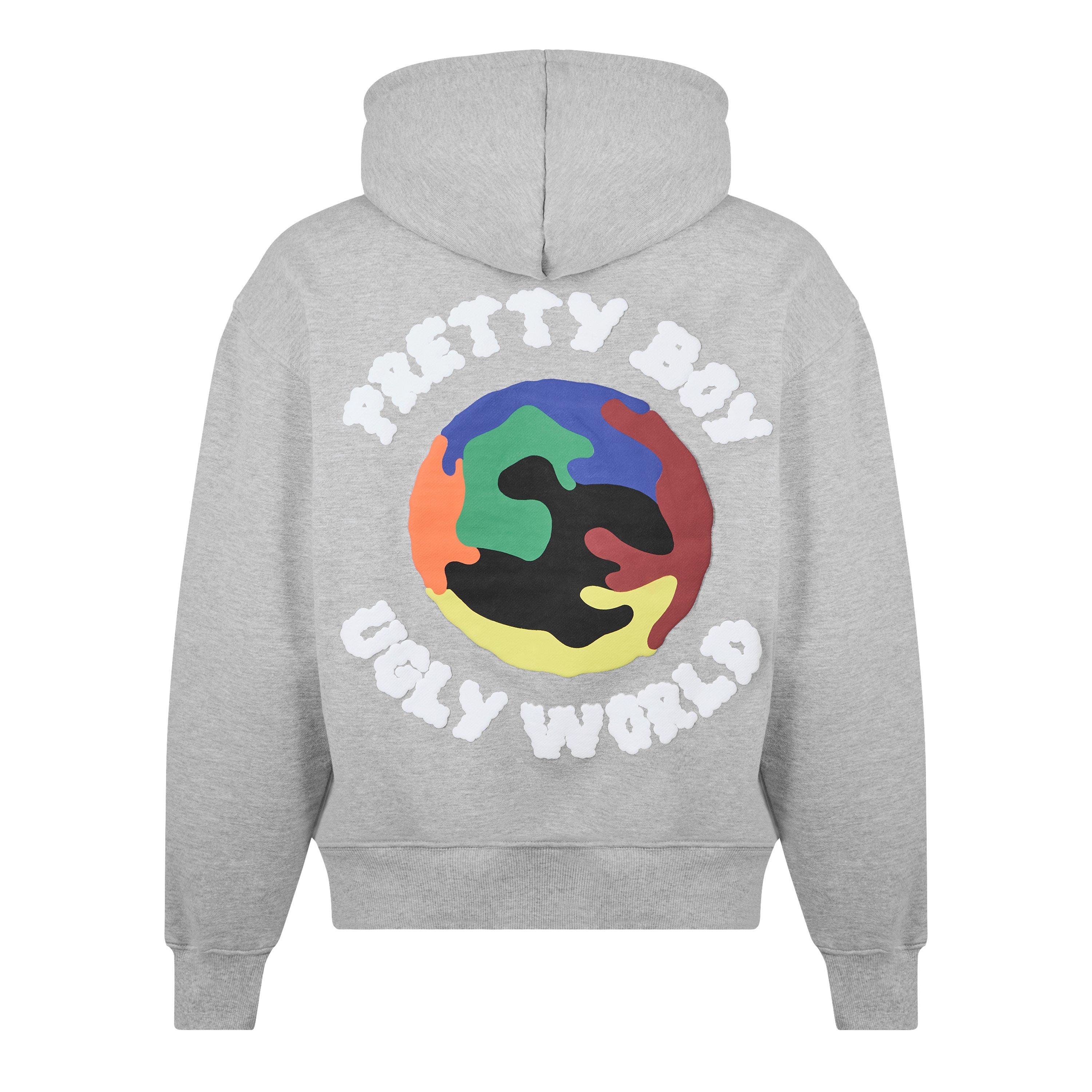 Grey - Pretty Boy Ugly World - World Hoodie - 2