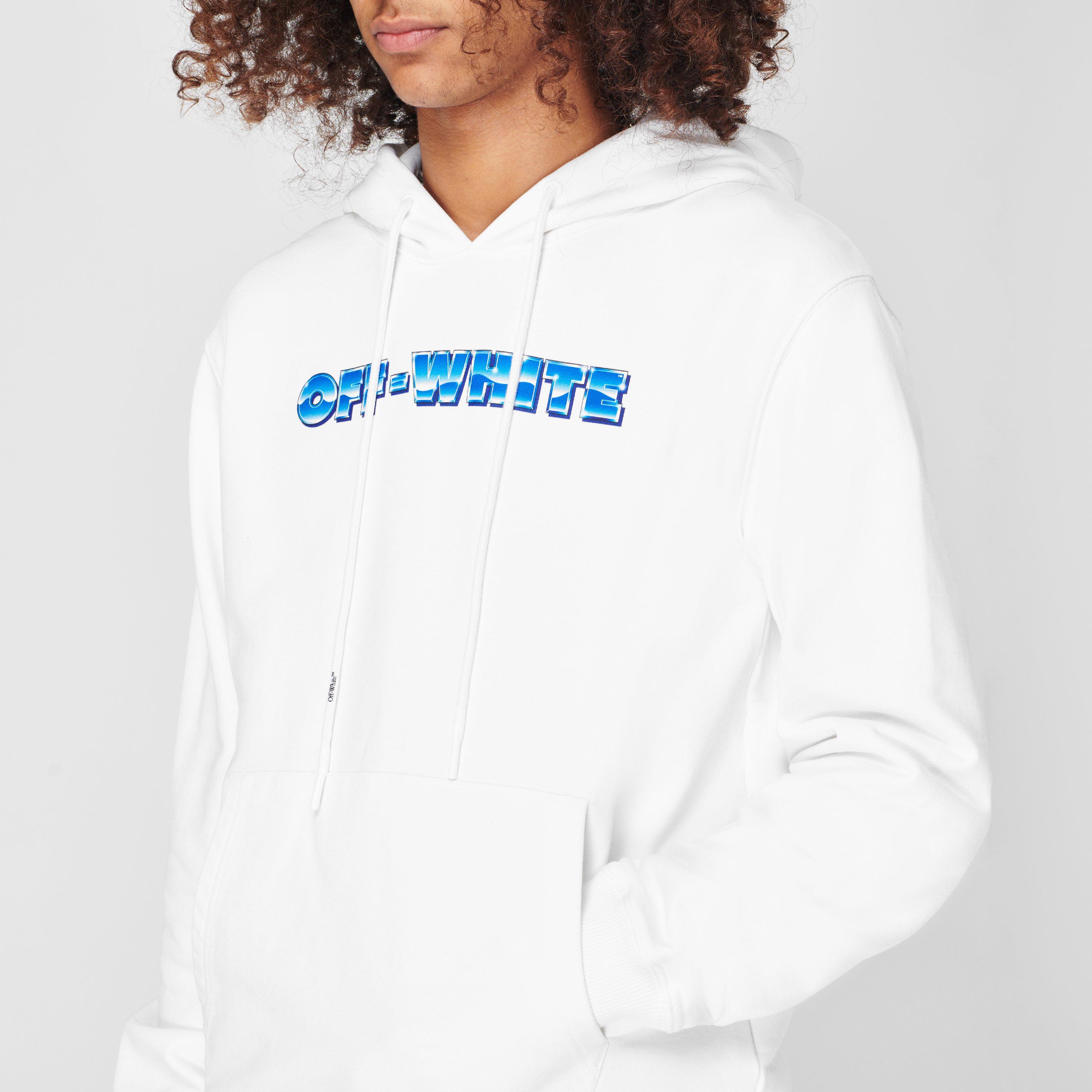 White 0139 - Off White - Men's Metal Arrow Hoodie, Large, Logo - 4