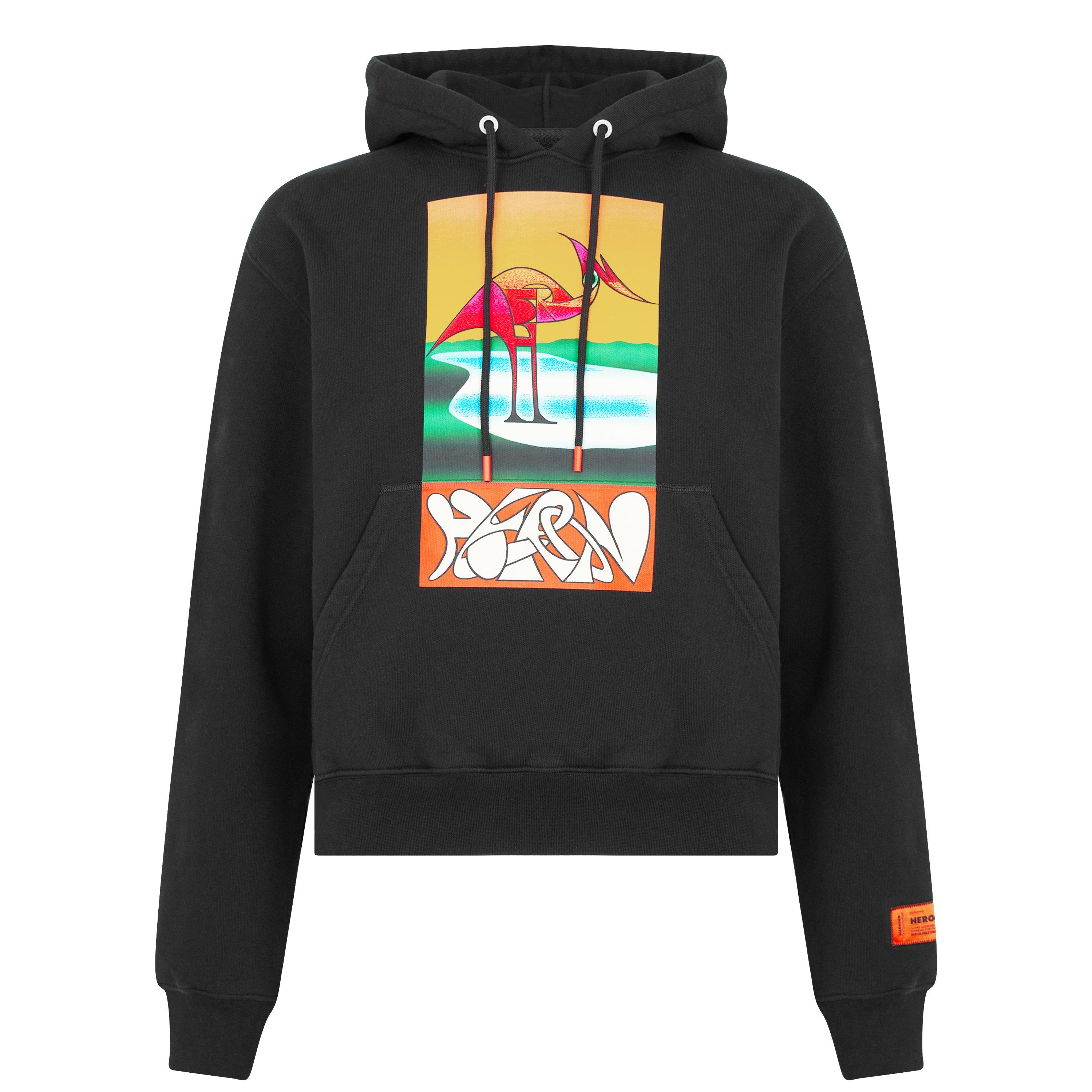 Black 1020 - Heron Preston - Abstract Heron Hoodie - 1