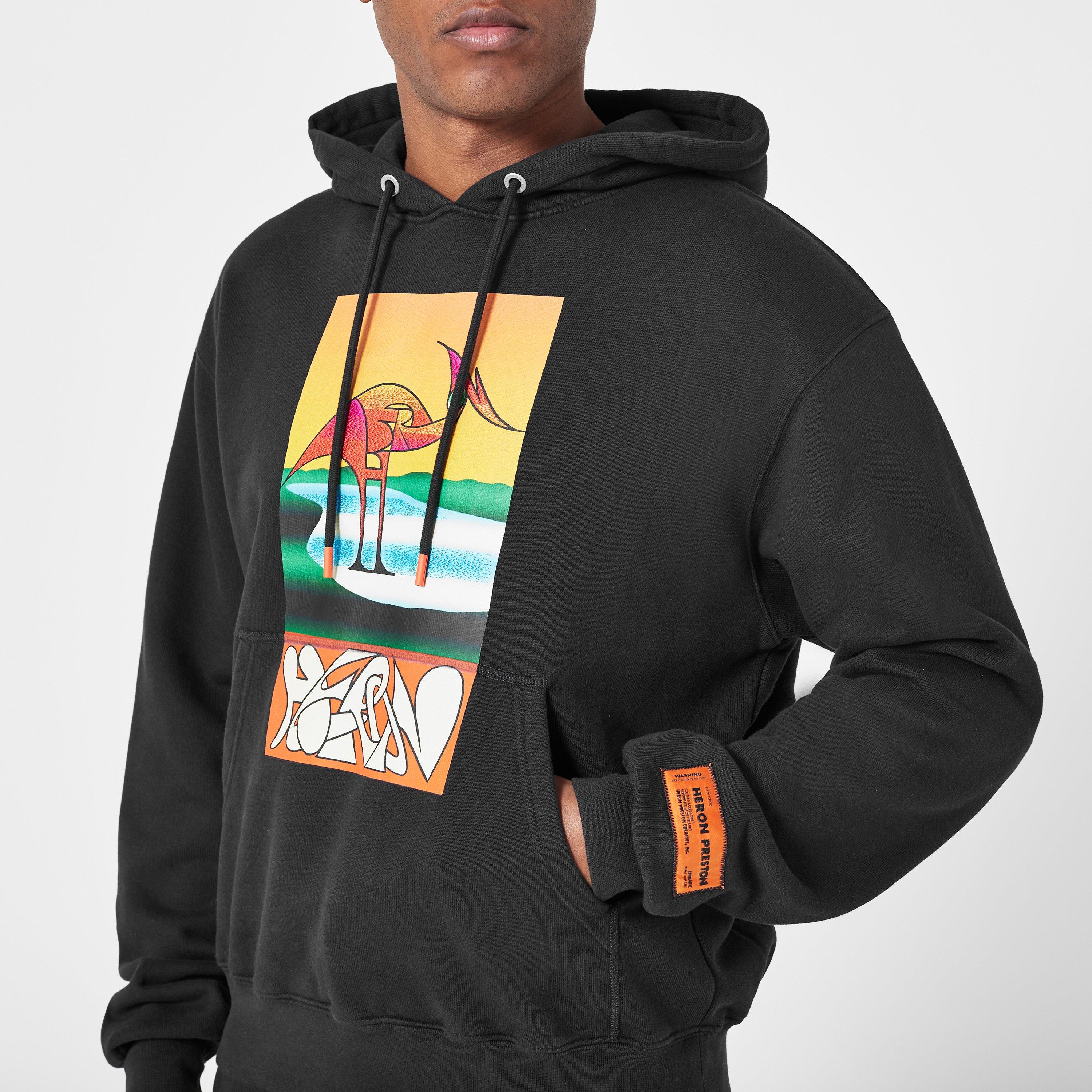 Black 1020 - Heron Preston - Abstract Heron Hoodie - 4