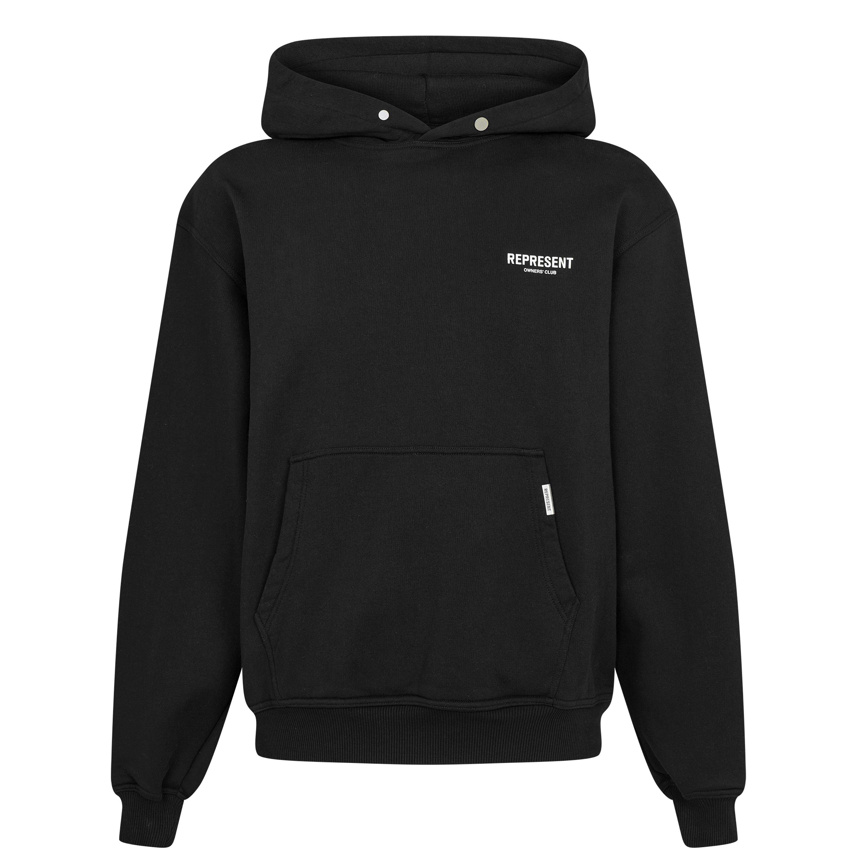 Represent Men's Owners Club Hooded Sweatshirt, Premium Comfort Oversized Hoodie - Black 01 - Size 2XL