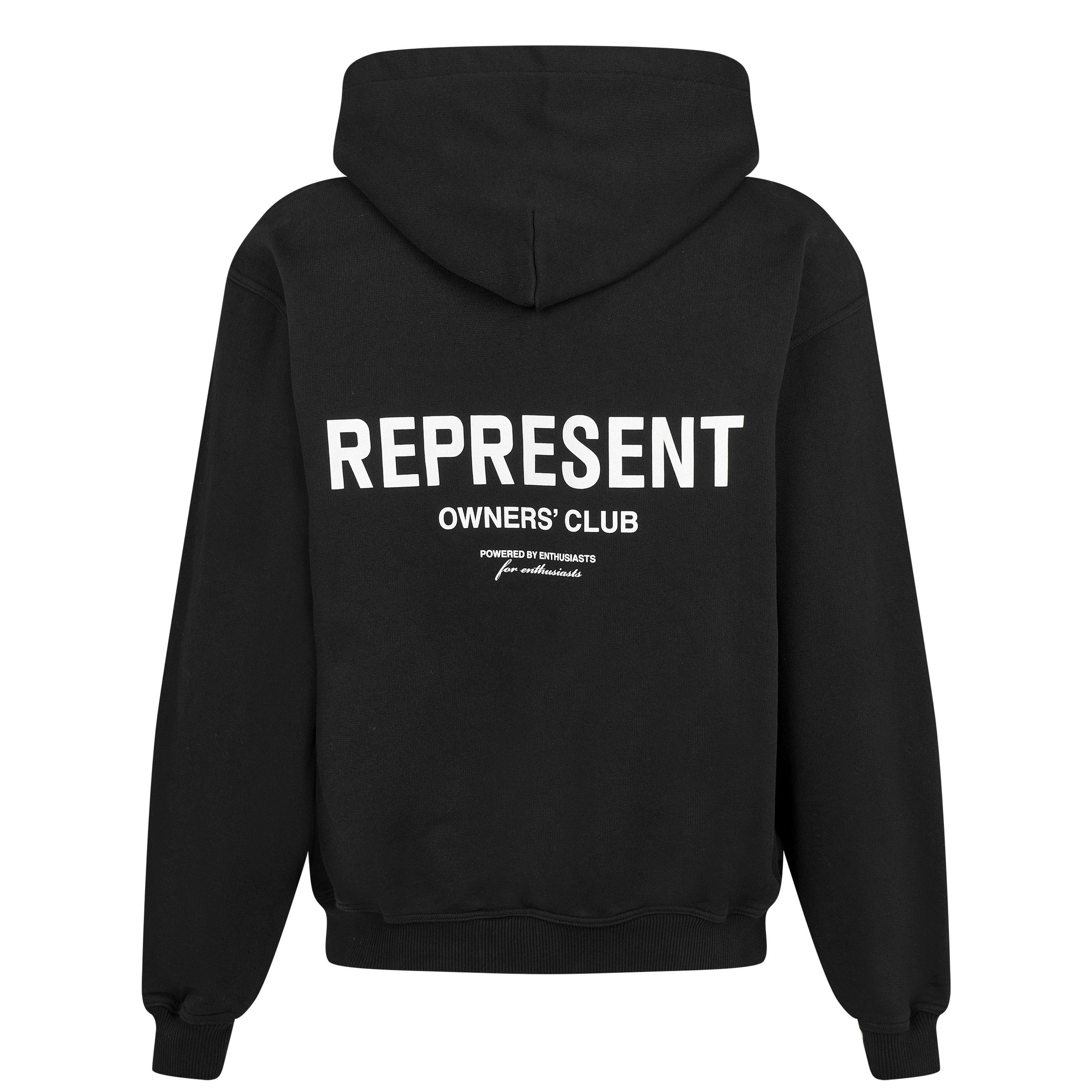 Black 01 - Represent - Men's Owners Club Hooded Sweatshirt, Premium Comfort Oversized Hoodie - 2