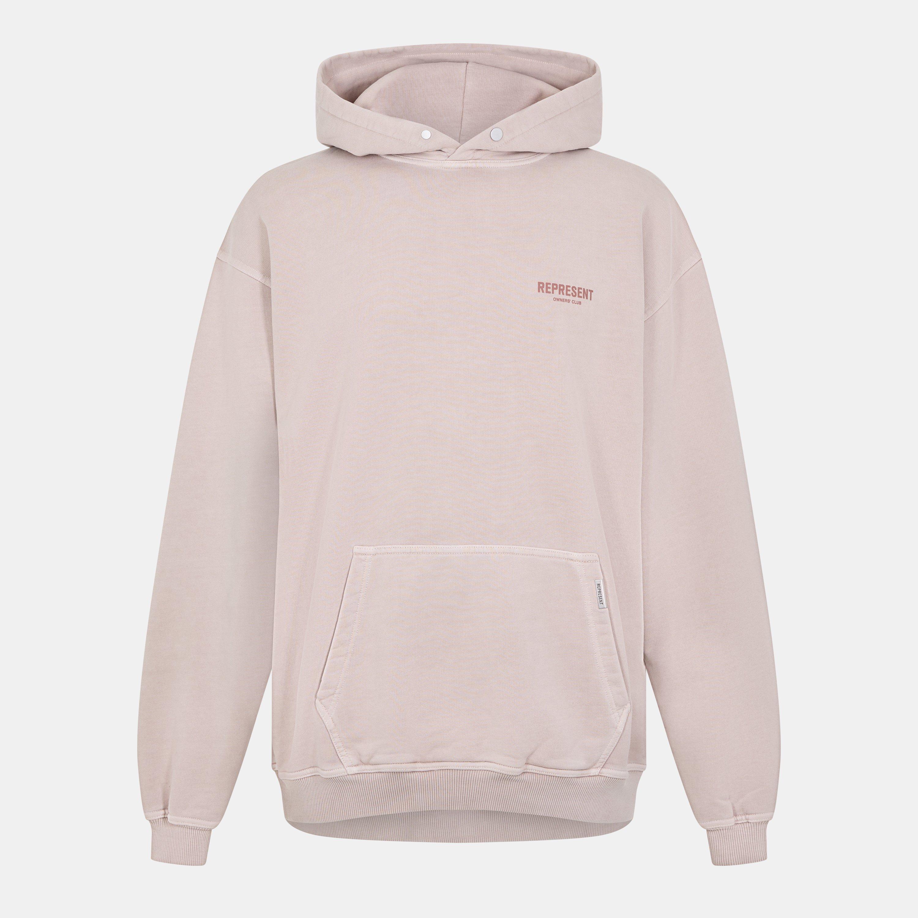 Represent Men's Owners Club Hooded Sweatshirt, Premium Comfort Oversized Hoodie - Dusty Mauve - 2XL