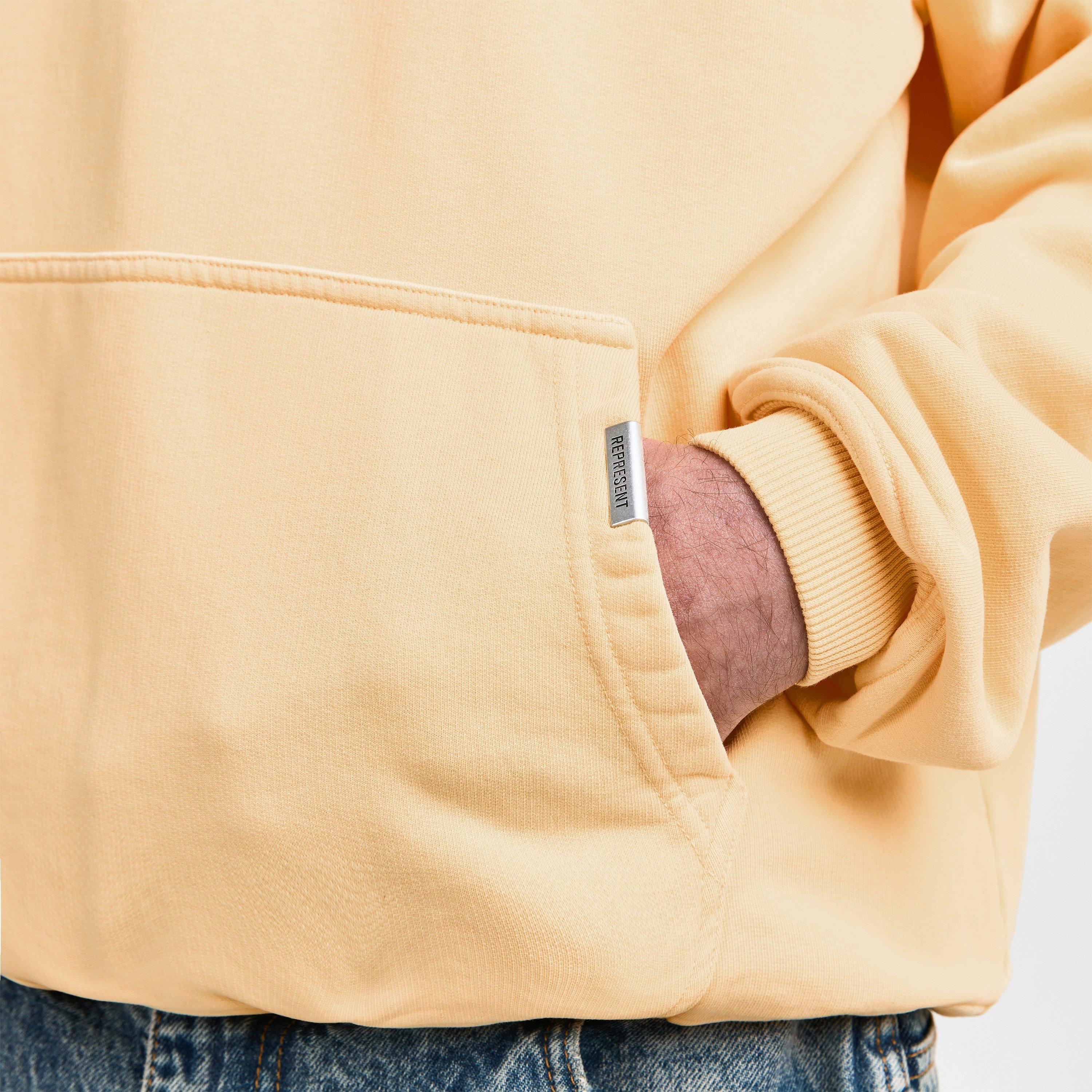 Pastel Yellow - Represent - Men's Owners Club Hooded Sweatshirt, Premium Comfort Oversized Hoodie - 5