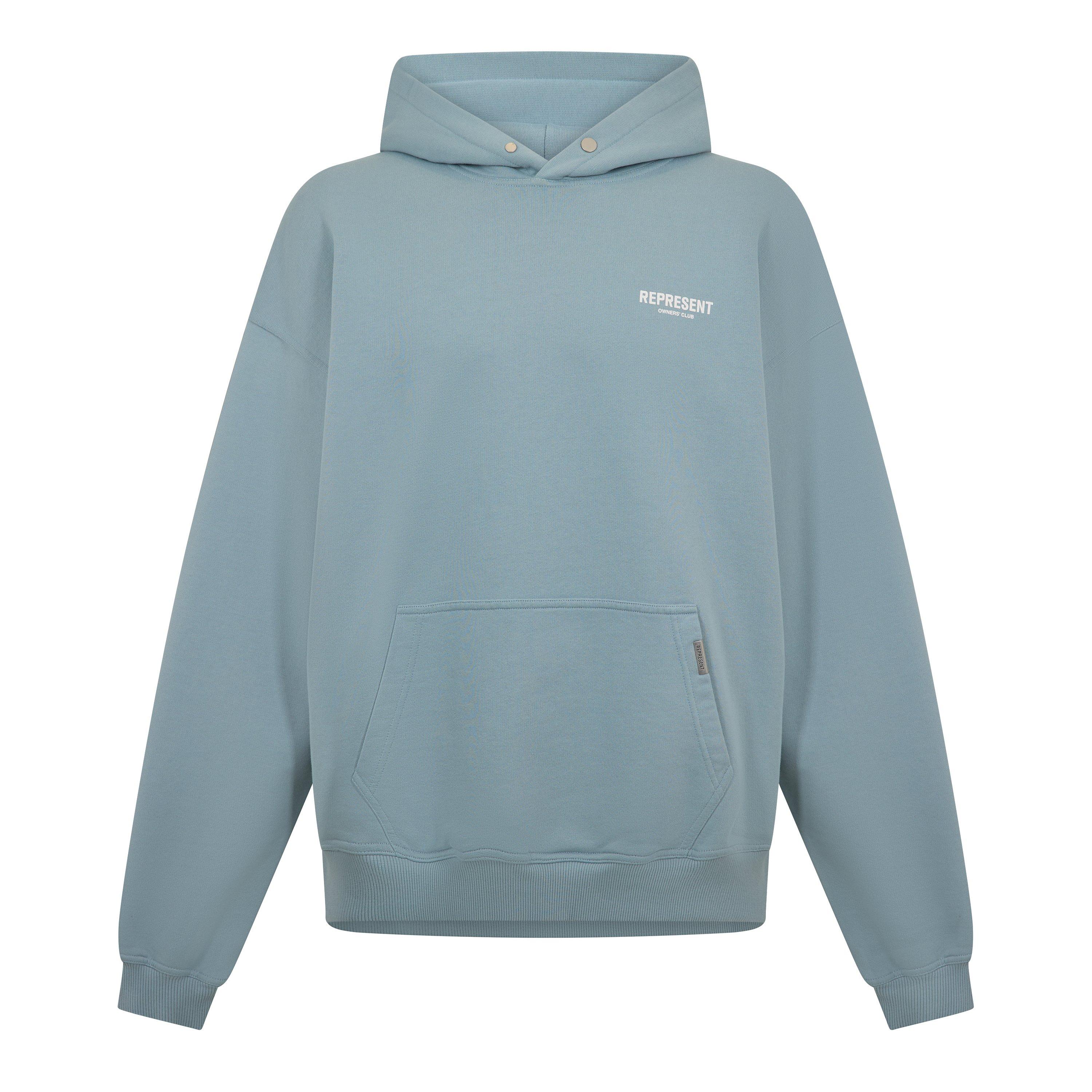 Represent Men's Owners Club Hooded Sweatshirt, Premium Comfort Oversized Hoodie - Powder Blue - Size 2XL