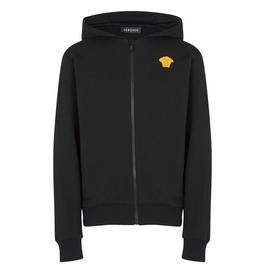 Versace ChildrenS Small Embroidered Logo Zip Hoodie