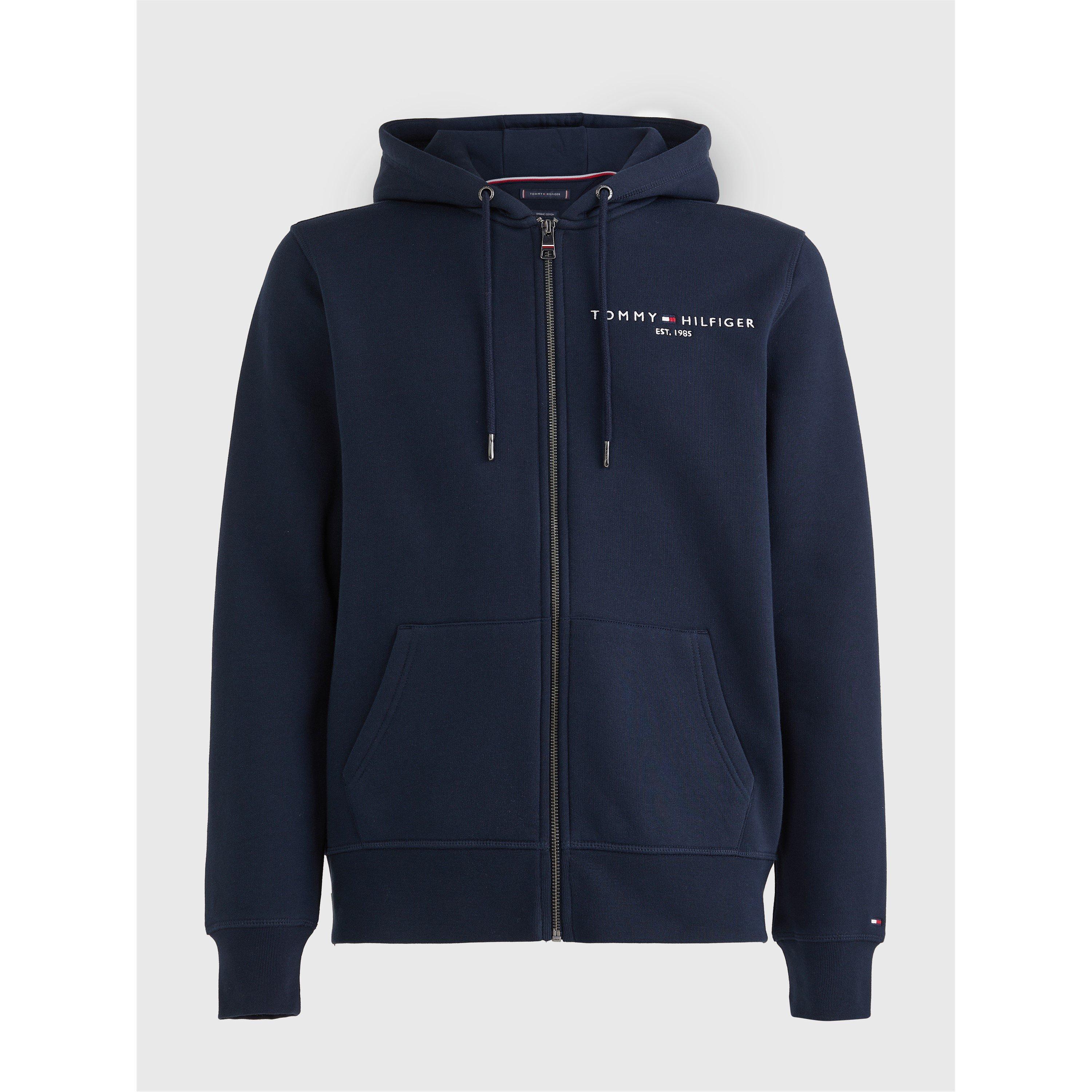 HOT Lined Hoodie Tommy Hilfiger Logo Zip Through Tommy