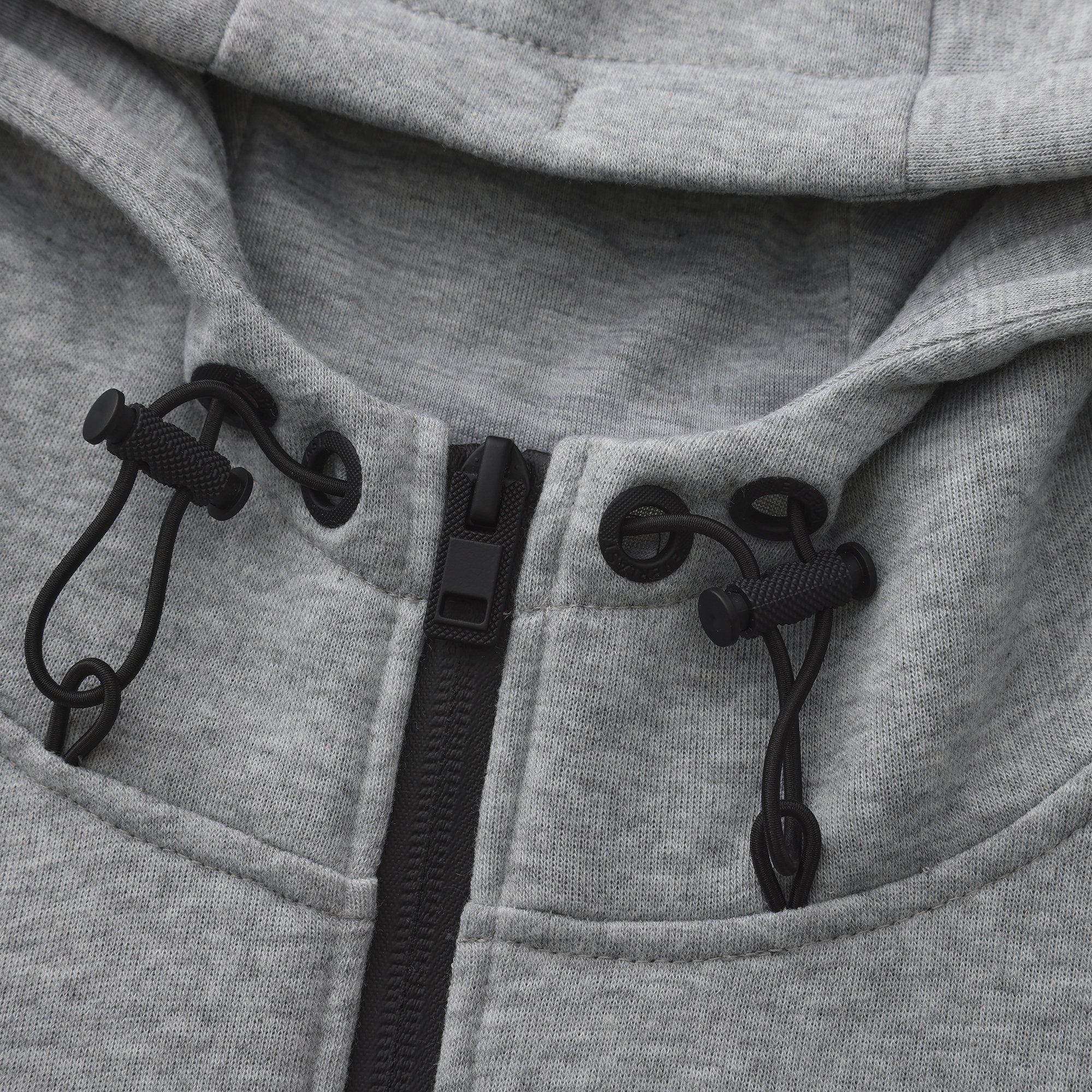 Grey Marl - Everlast - Premium Zip  Hoodie Mens - 5