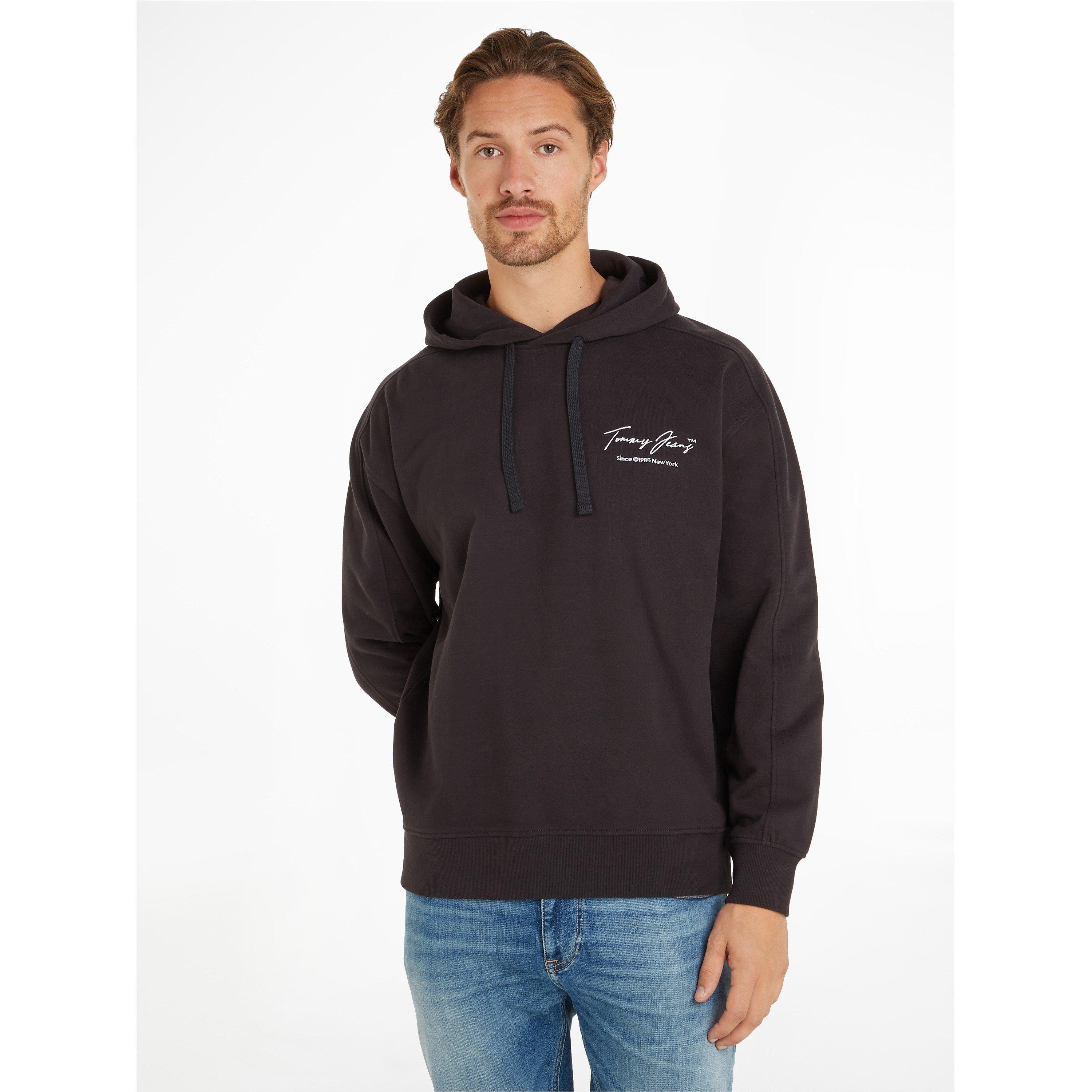 Sort - Tommy Jeans - Men's Vintage Text Over-the-Head Hoodie - 1