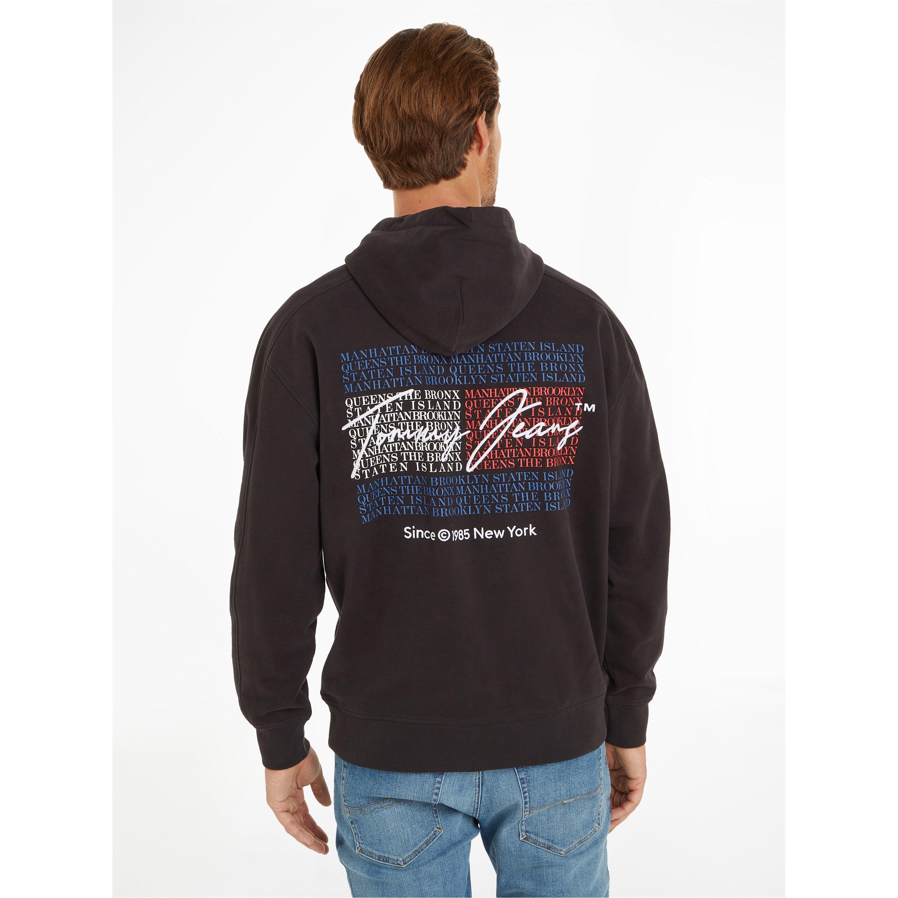 Sort - Tommy Jeans - Men's Vintage Text Over-the-Head Hoodie - 3