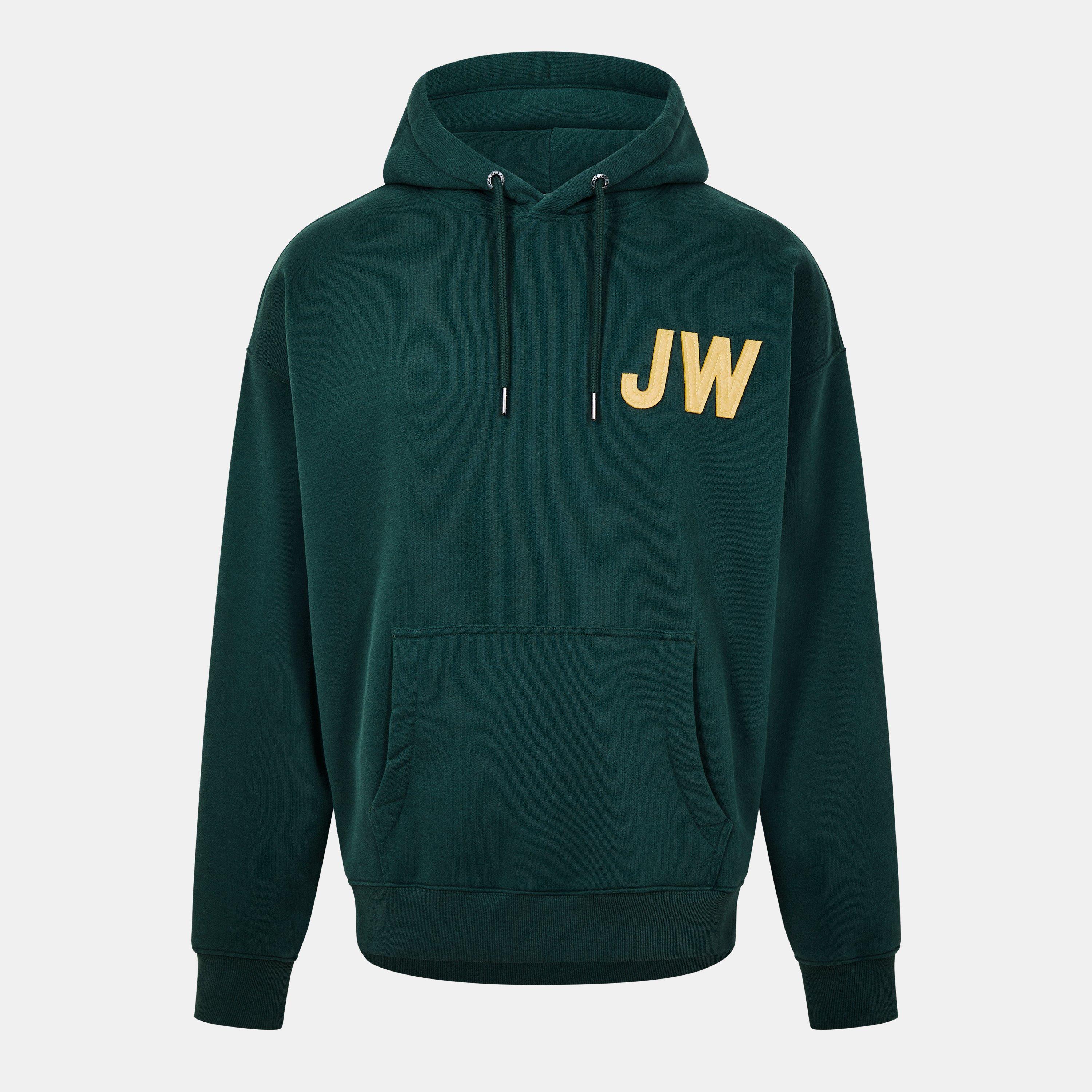 Jack Wills Men's Jw Felt Applique Hoodie - Evergreen - XS