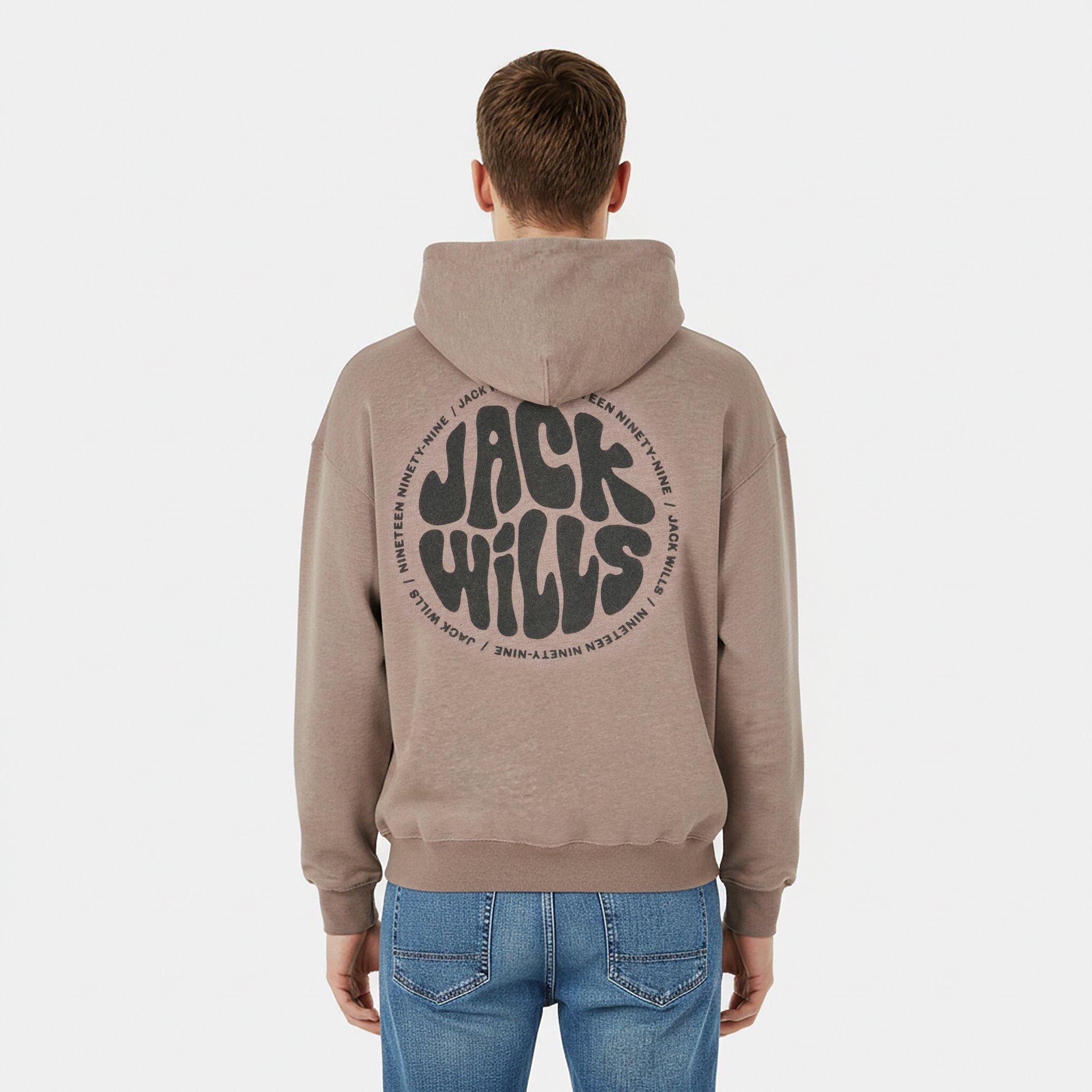 Brown Marl - Jack Wills - Slouchy Circle Hoodie - 4