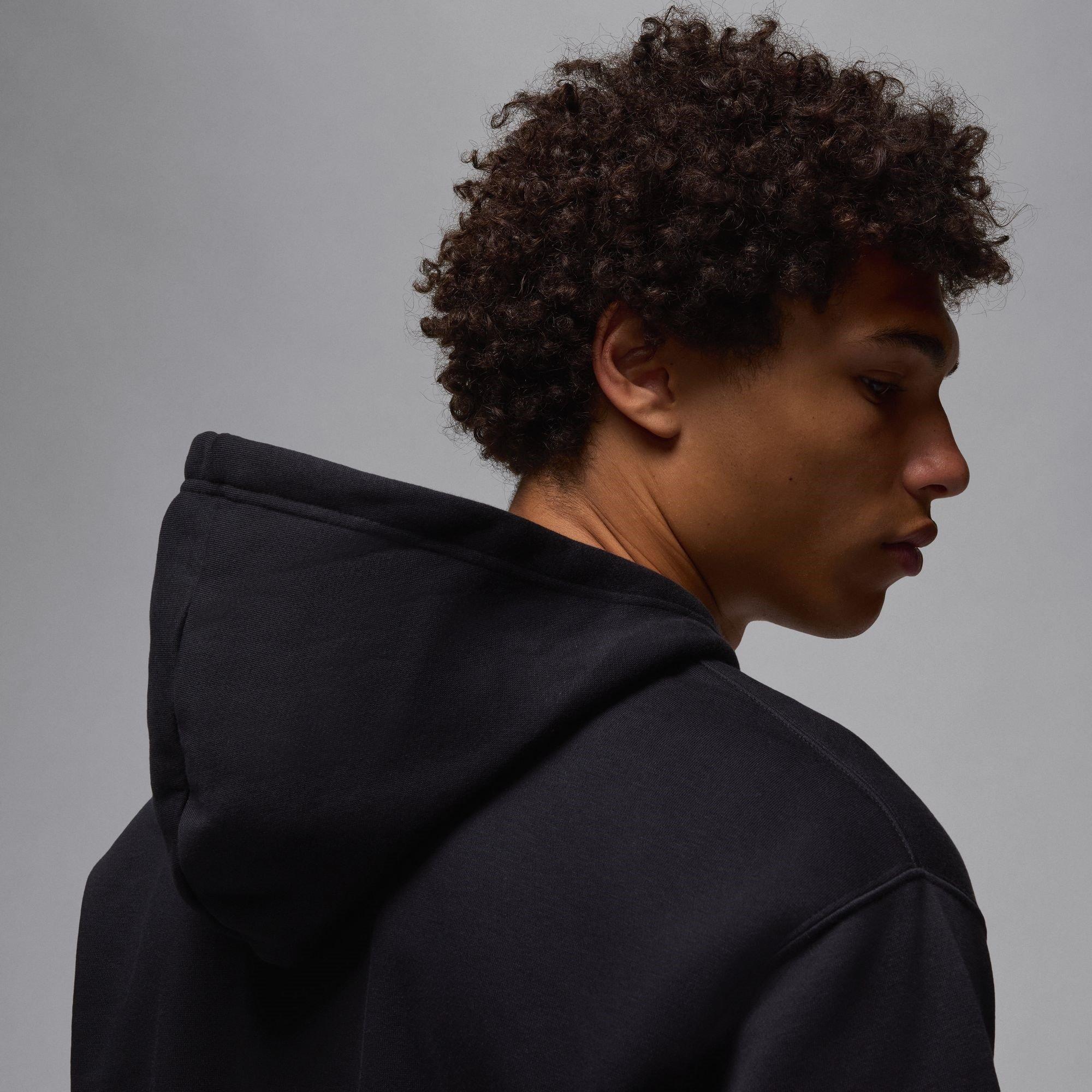 Preto/Branco - Air Jordan - Essential Men's Fleece Pullover Hoodie - 9