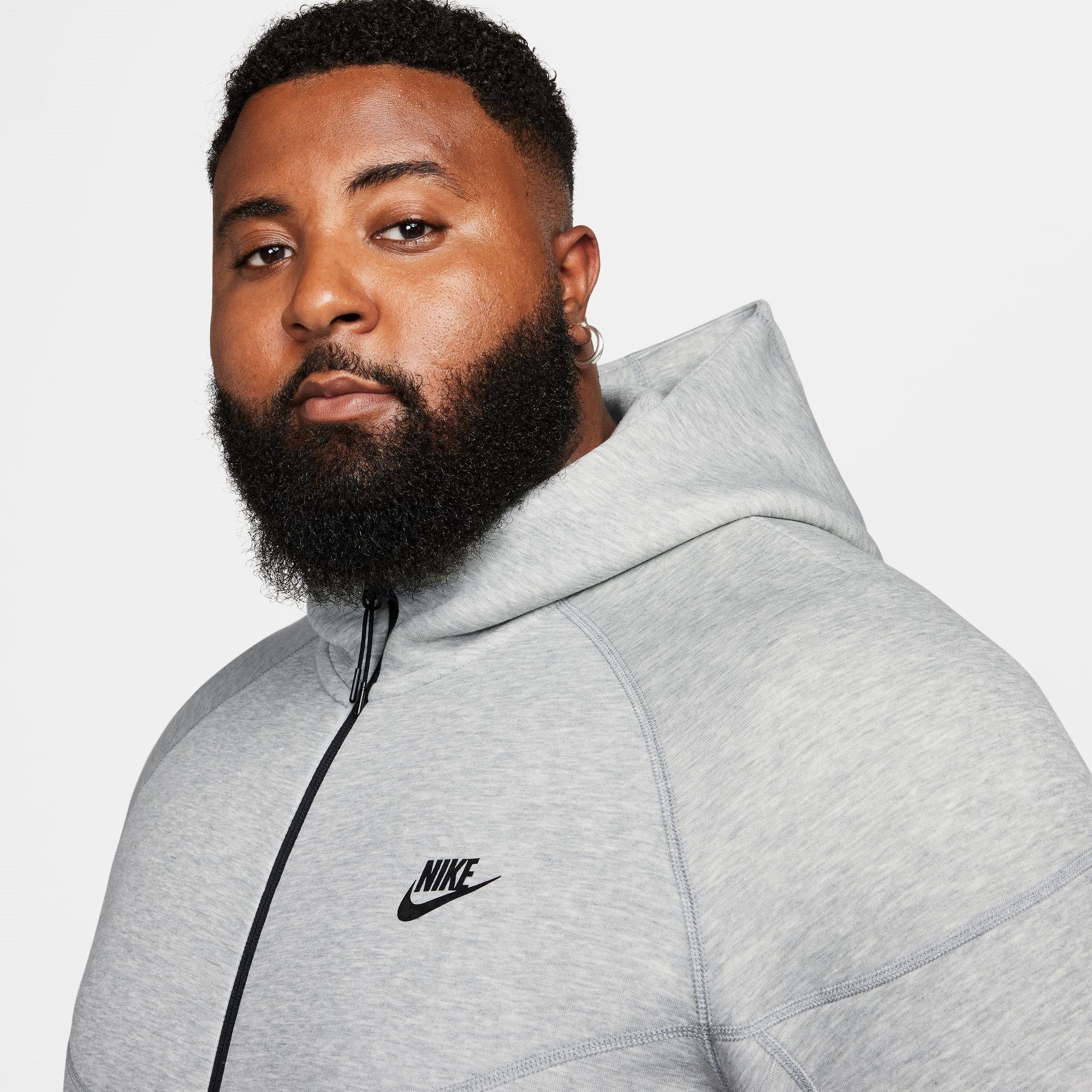 Grau H/Schwarz - Nike - Tech Fleece Hoodie Mens - 11