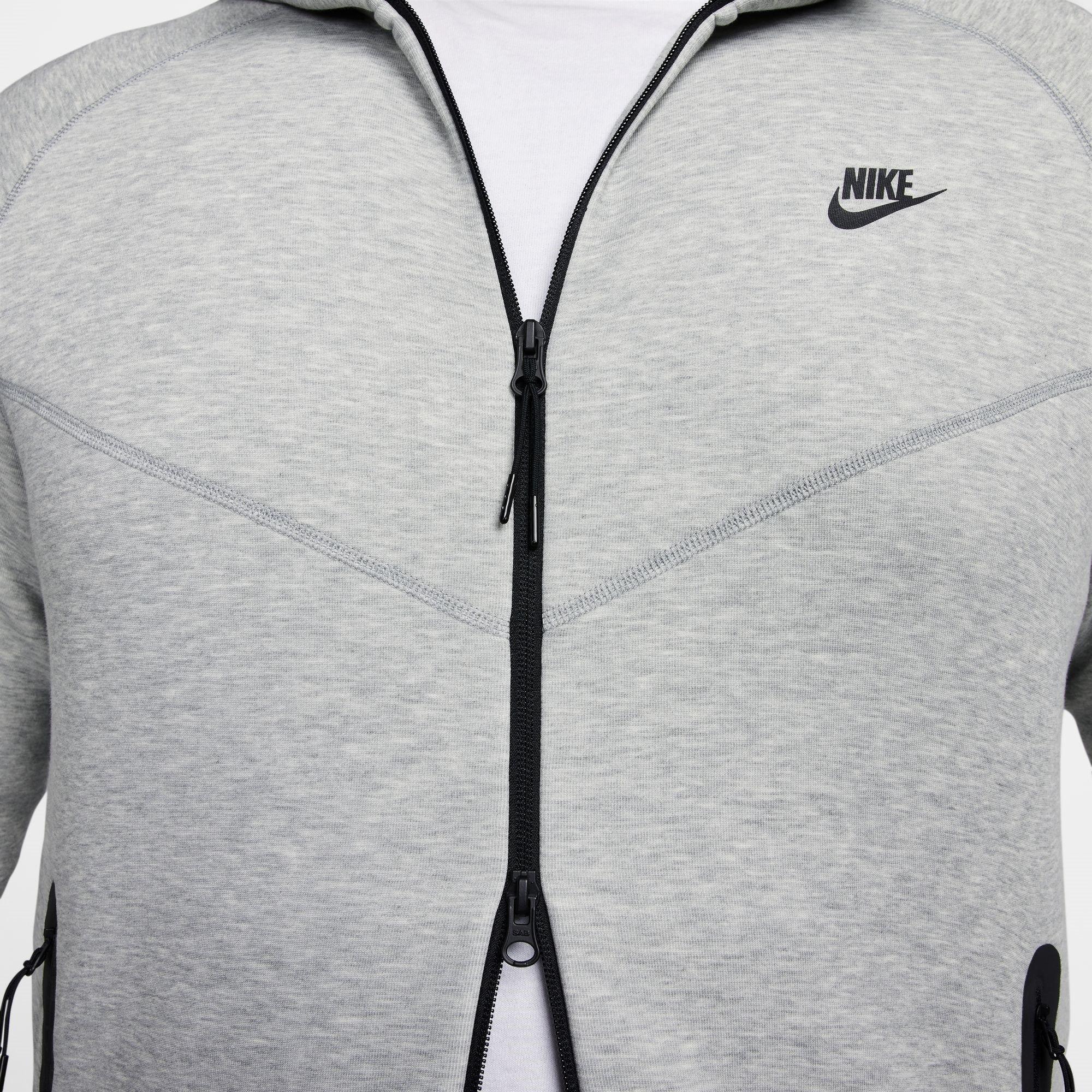 Grau H/Schwarz - Nike - Tech Fleece Hoodie Mens - 12