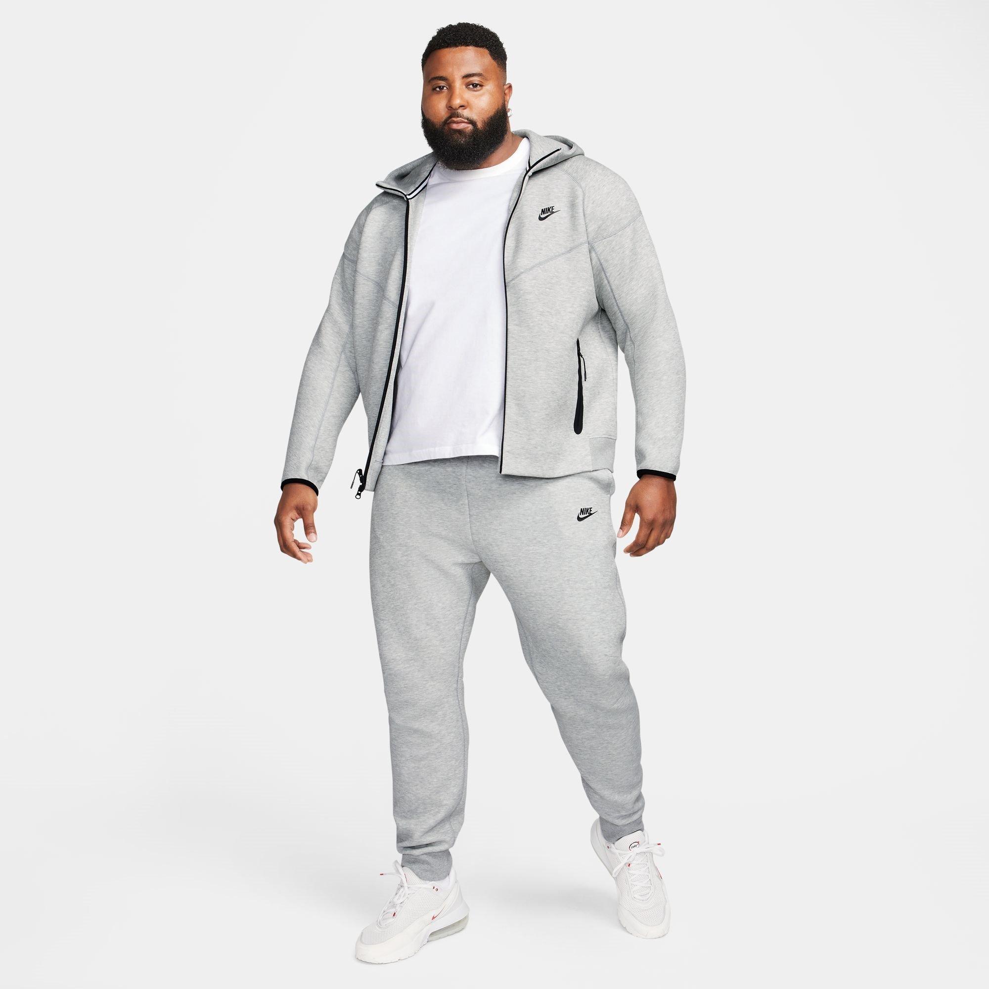 Grau H/Schwarz - Nike - Tech Fleece Hoodie Mens - 16