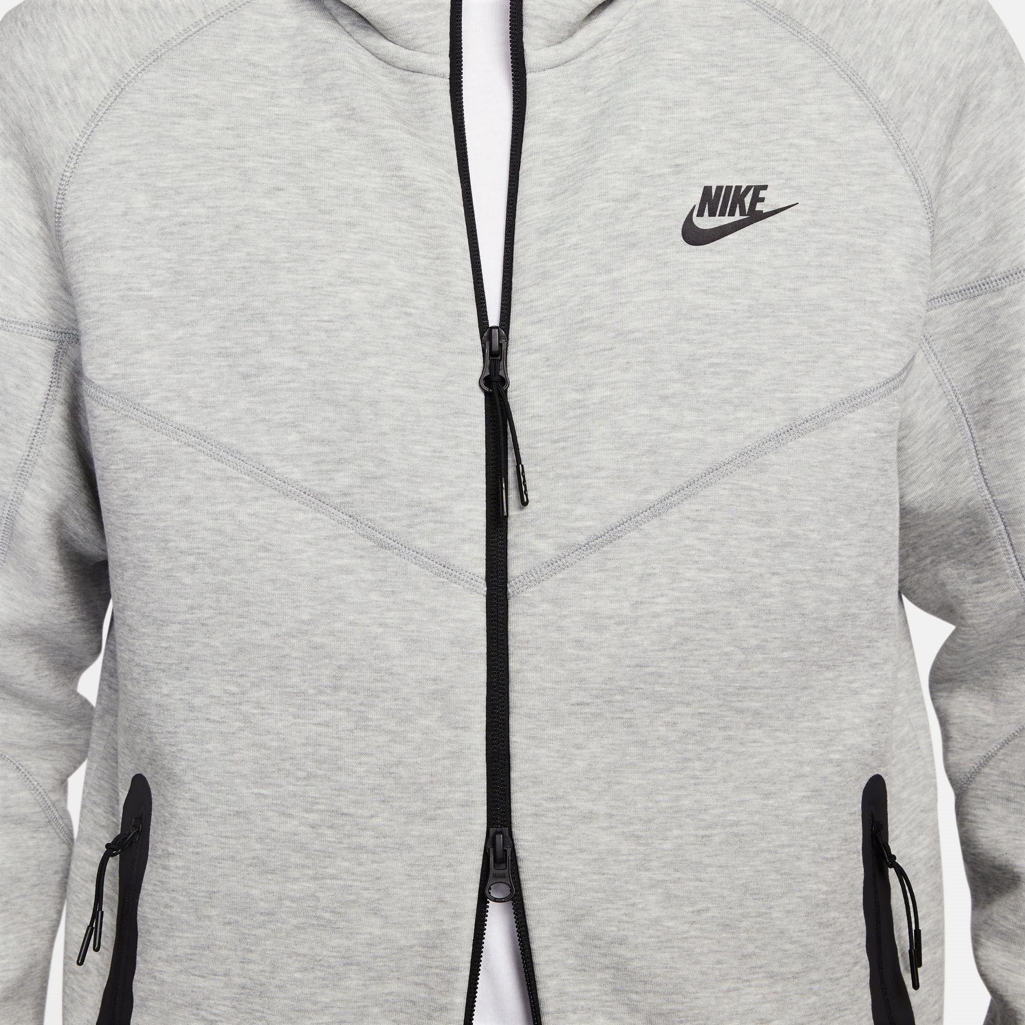 Grau H/Schwarz - Nike - Tech Fleece Hoodie Mens - 4