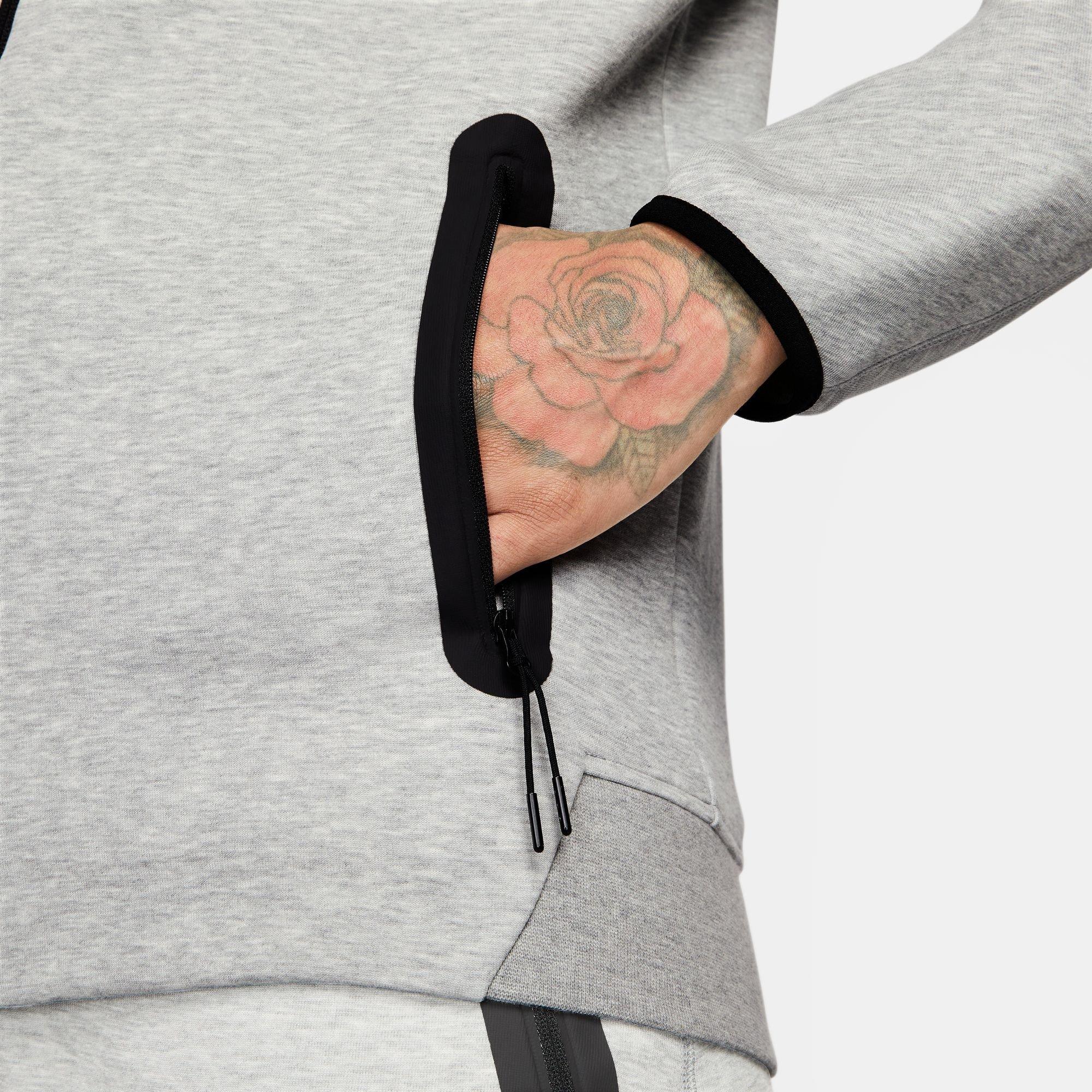 Grau H/Schwarz - Nike - Tech Fleece Hoodie Mens - 5