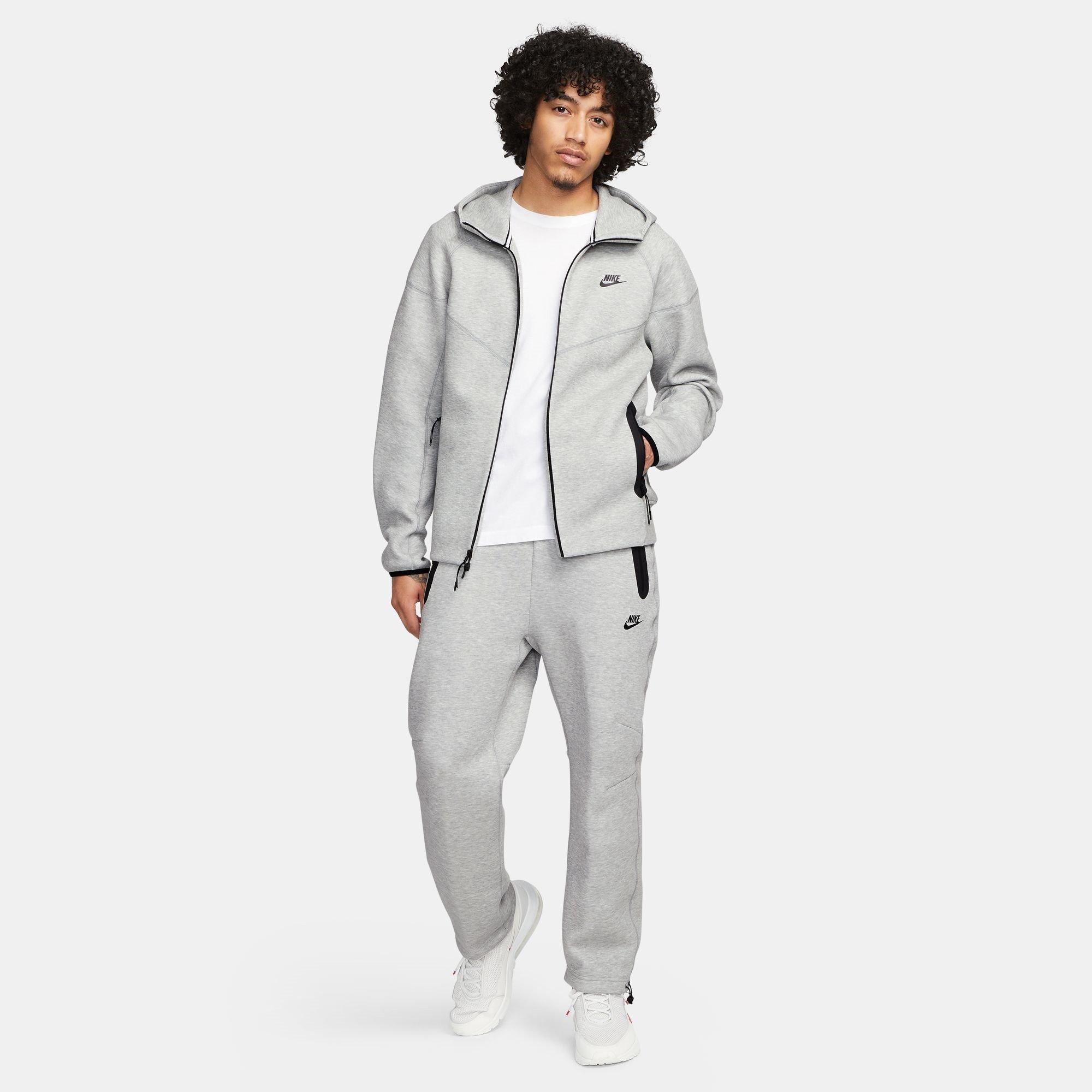Grau H/Schwarz - Nike - Tech Fleece Hoodie Mens - 8