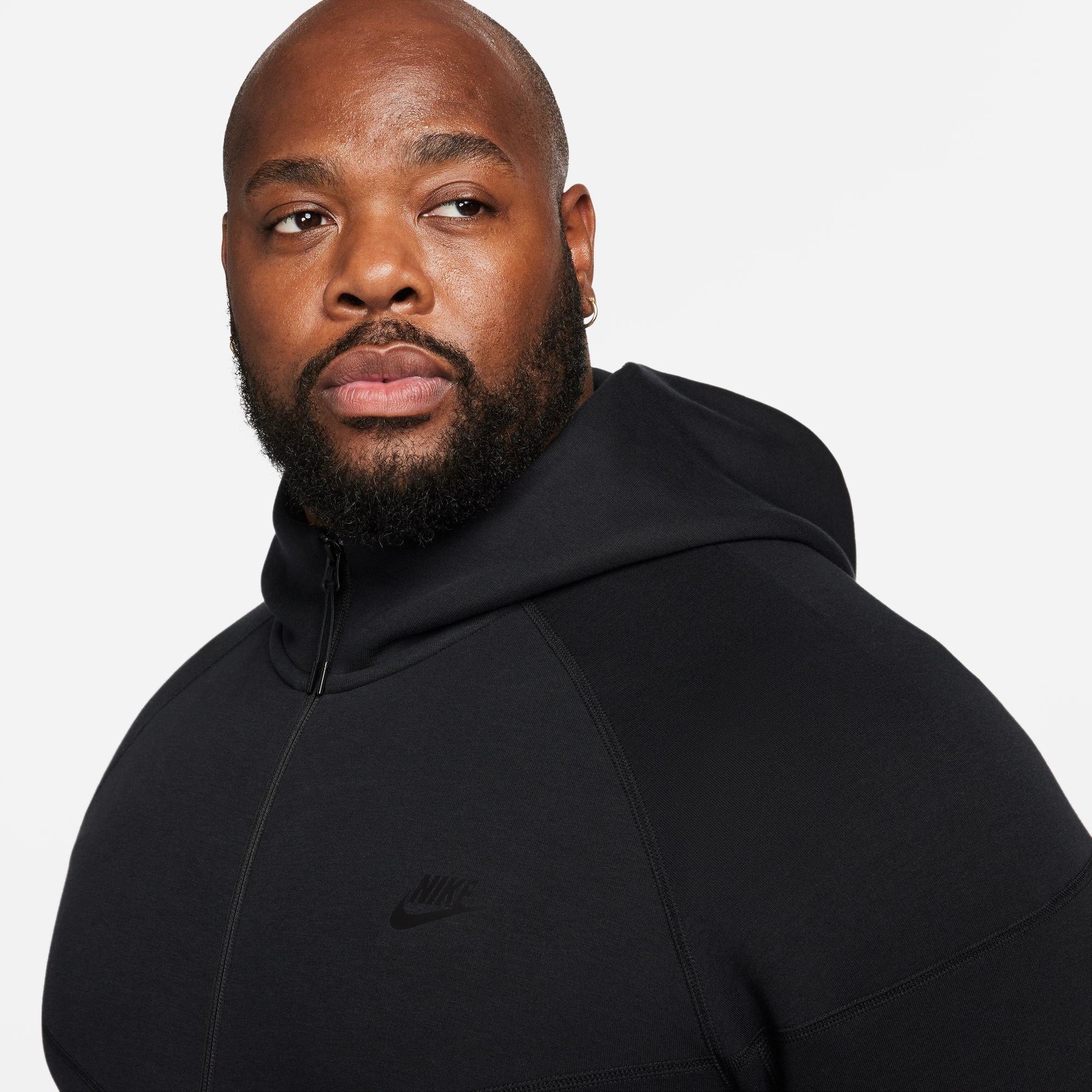 Preto - Nike - Tech Fleece Hoodie Mens - 11