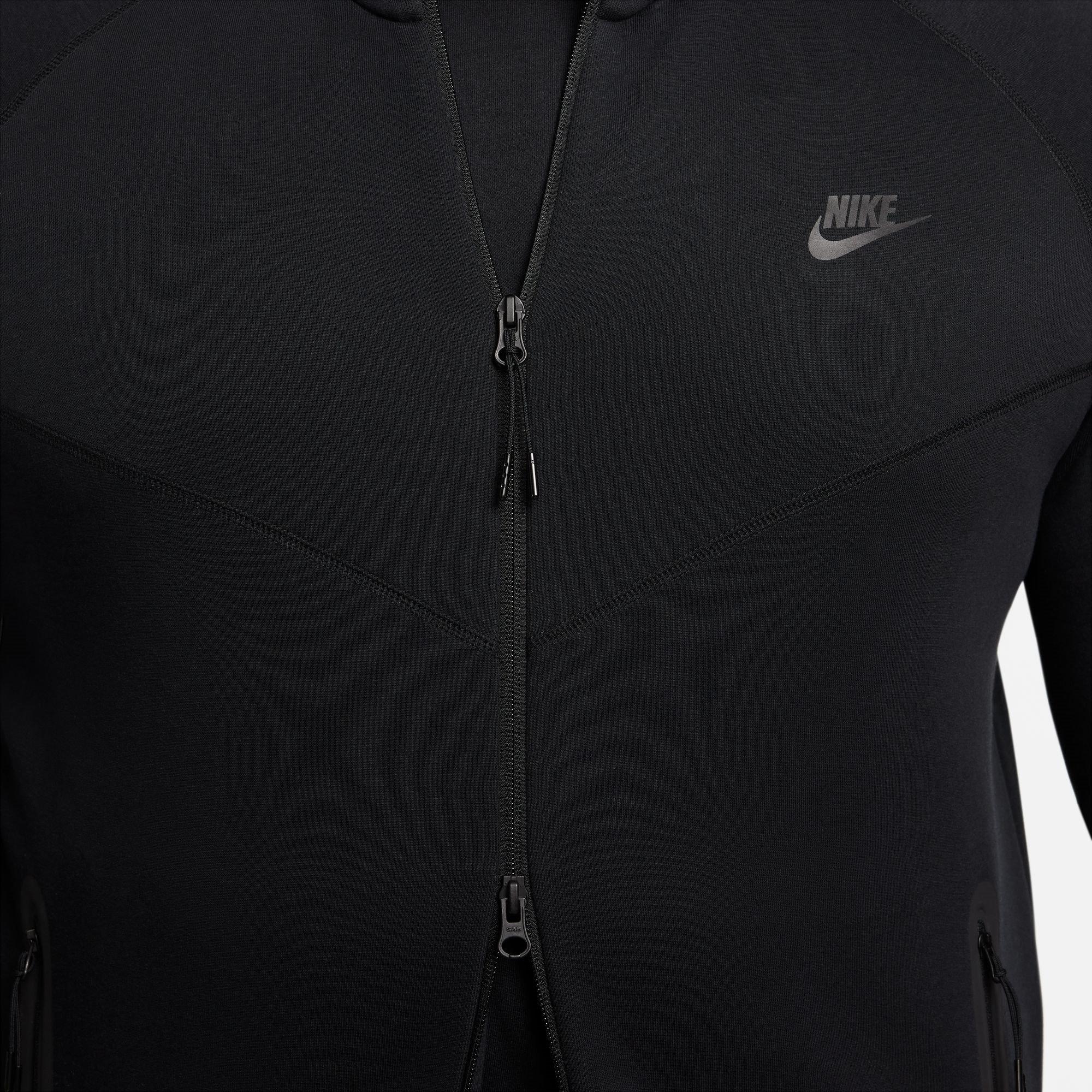 Preto - Nike - Tech Fleece Hoodie Mens - 12