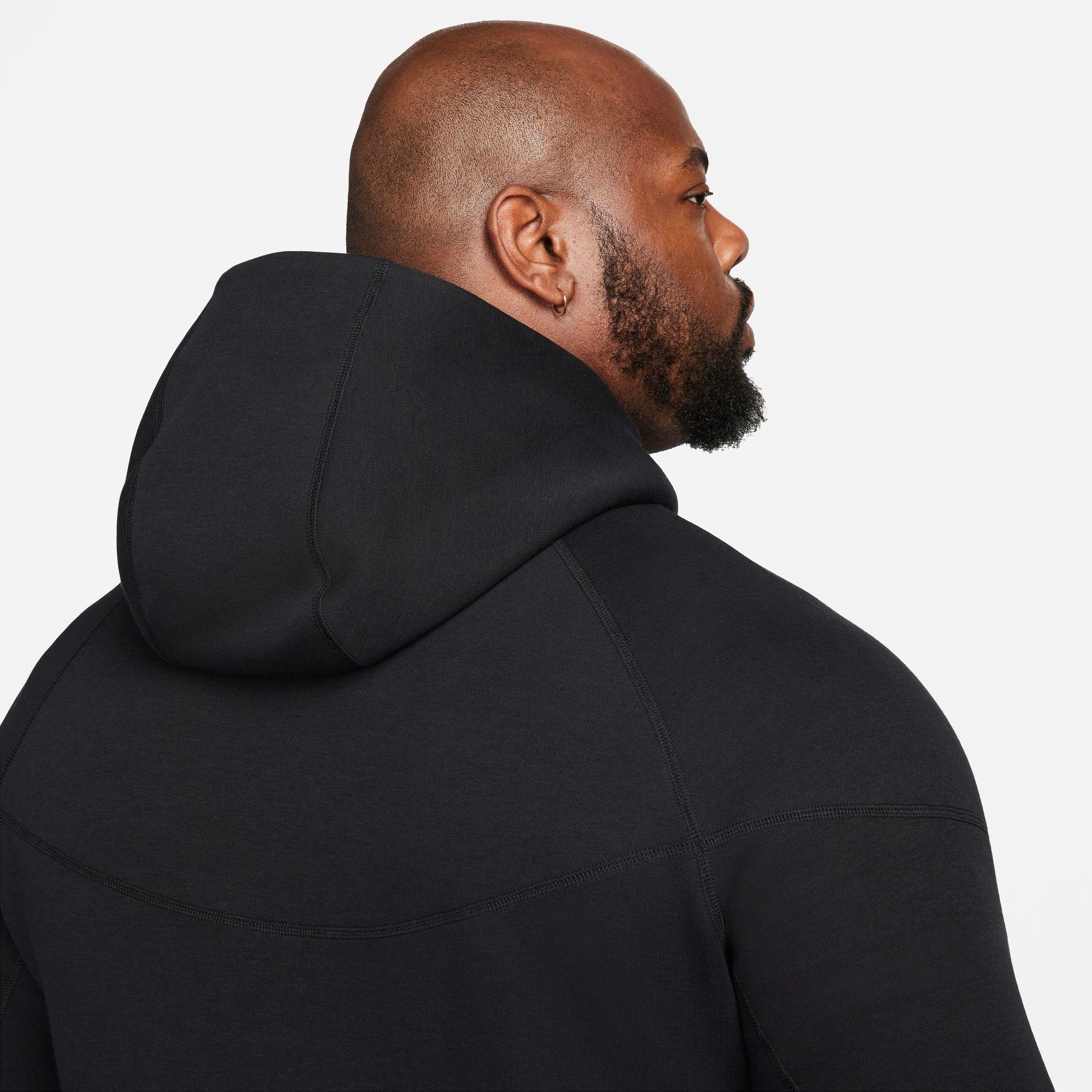 Preto - Nike - Tech Fleece Hoodie Mens - 14