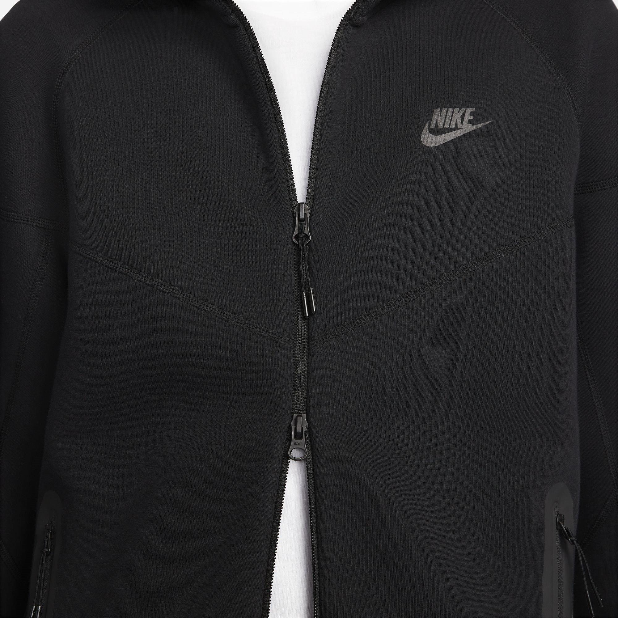 Preto - Nike - Tech Fleece Hoodie Mens - 4