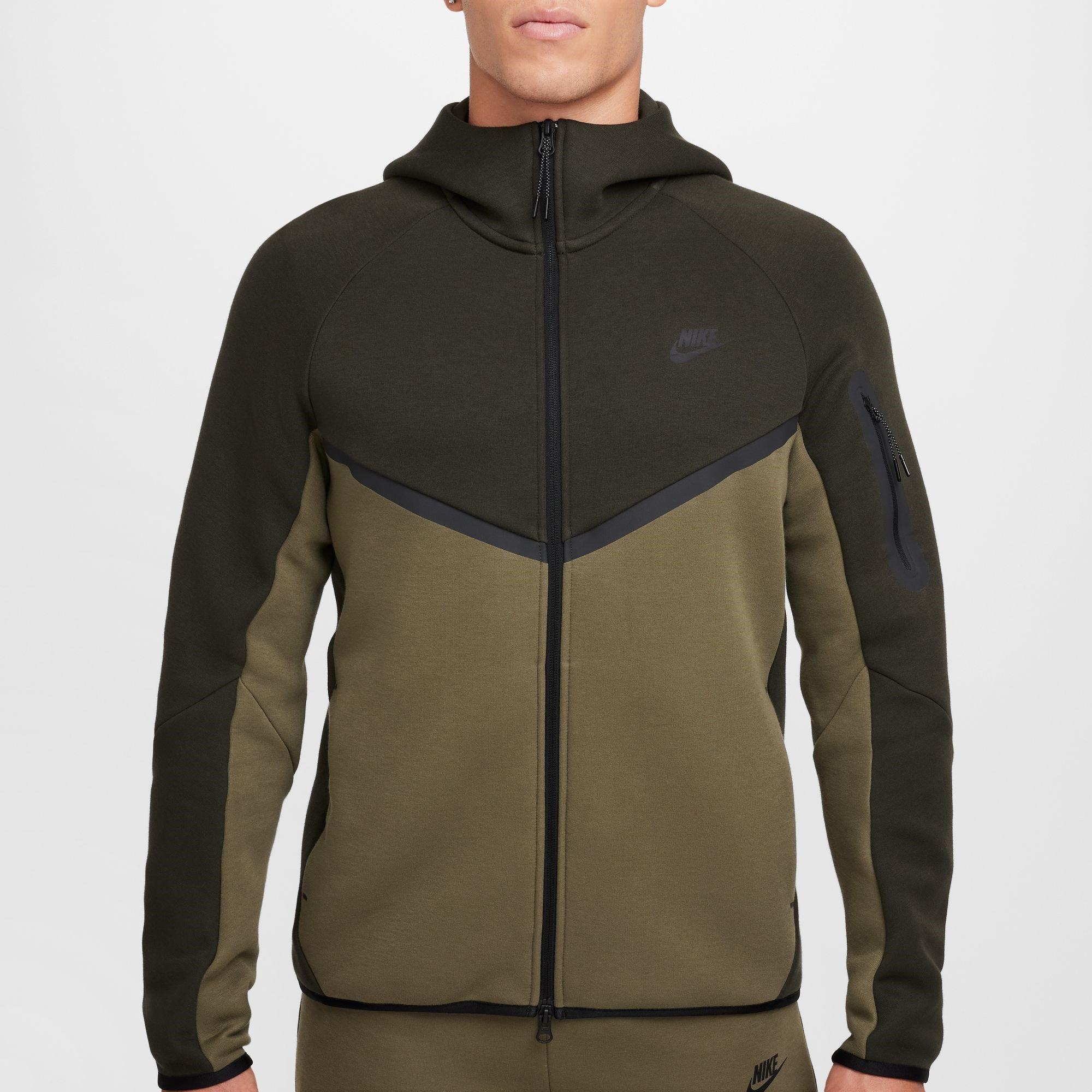 Olijf/Zwart - Nike - Tech Fleece Hoodie Mens - 5