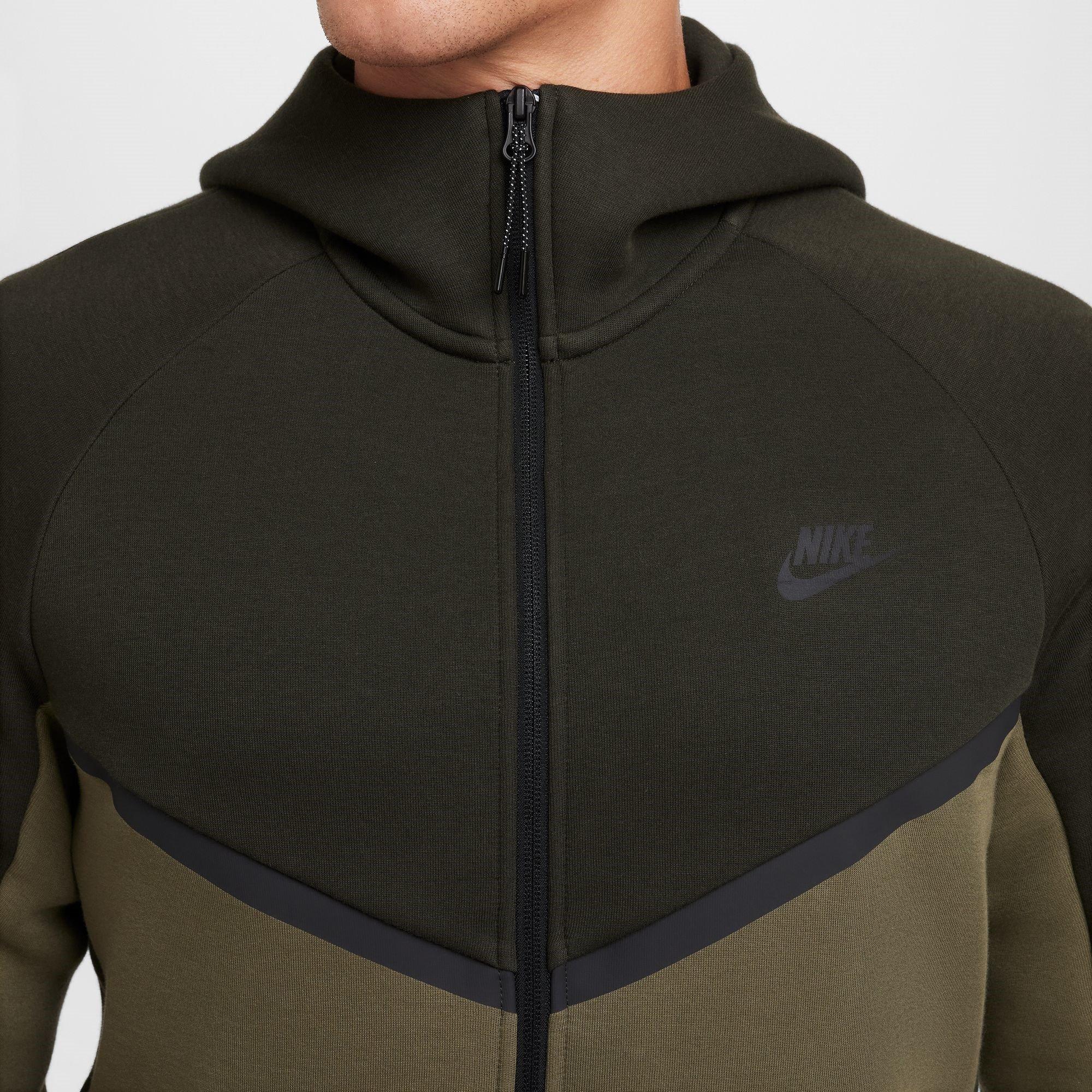Olijf/Zwart - Nike - Tech Fleece Hoodie Mens - 6