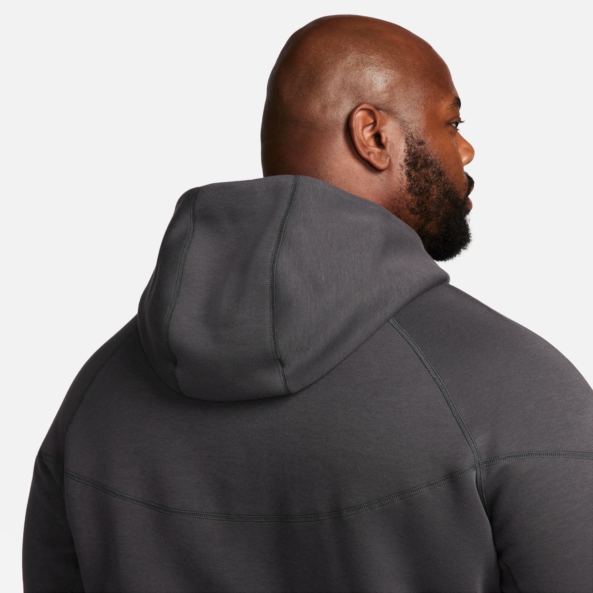 Grigio/Nero - Nike - Tech Fleece Hoodie Mens - 16