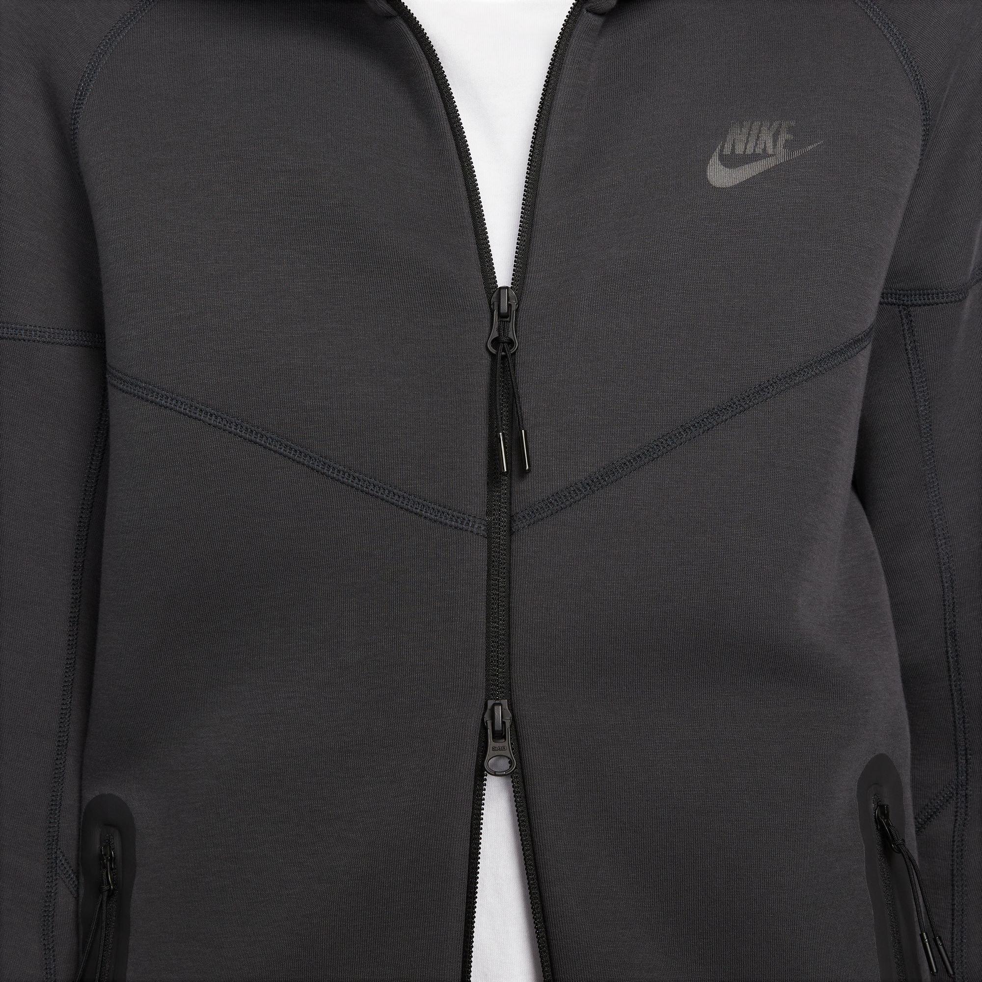 Grigio/Nero - Nike - Tech Fleece Hoodie Mens - 4