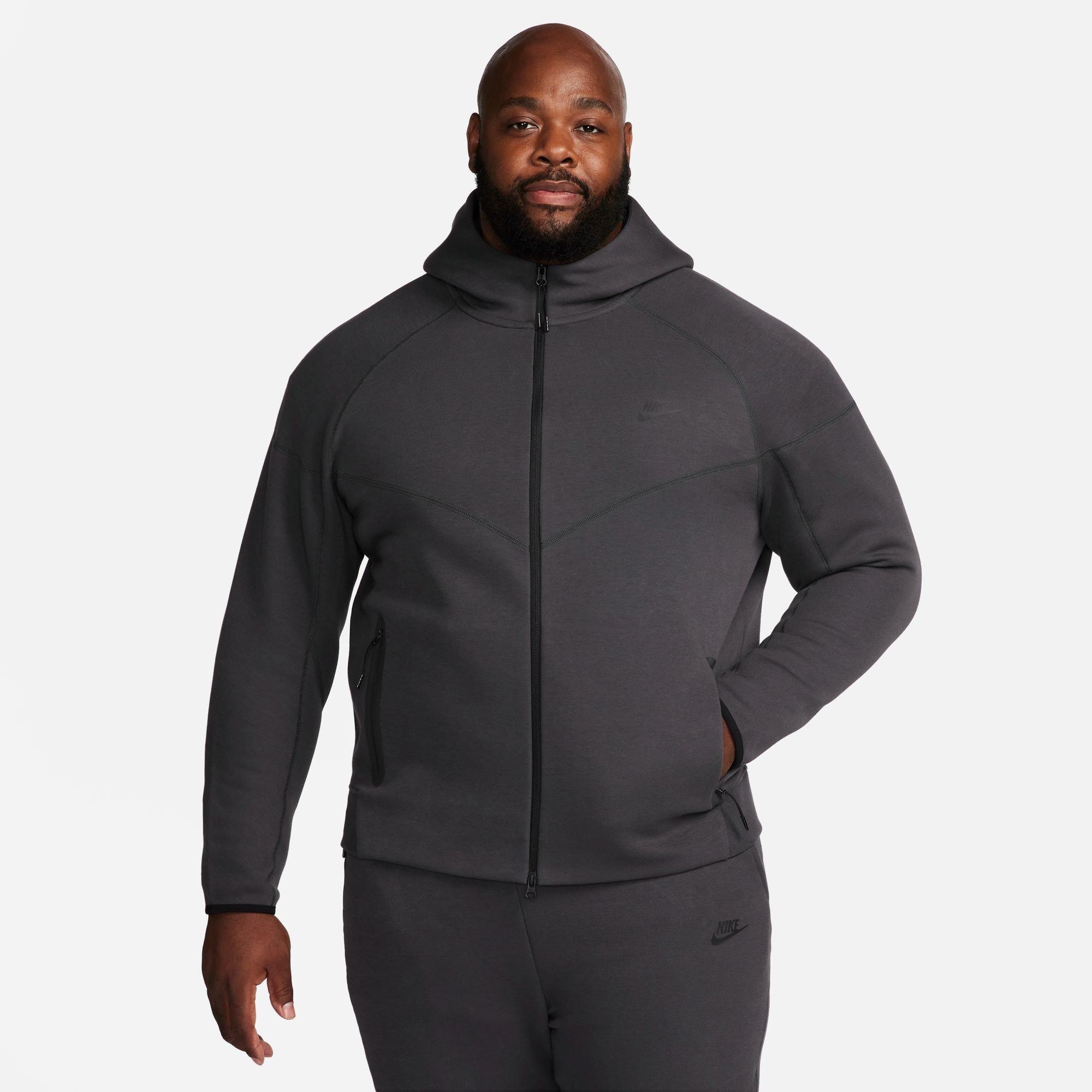 Grigio/Nero - Nike - Tech Fleece Hoodie Mens - 9
