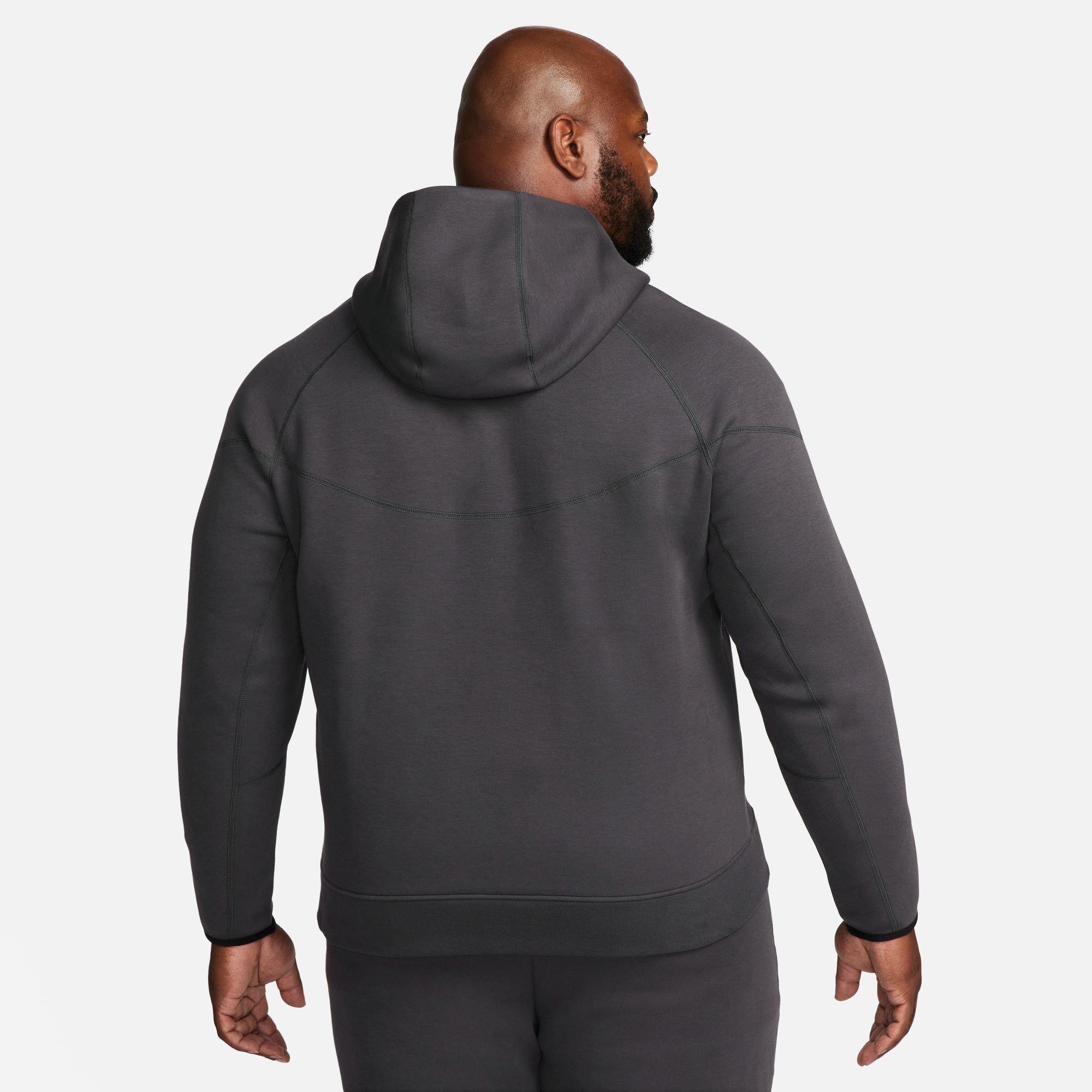 Grigio/Nero - Nike - Tech Fleece Hoodie Mens - 10