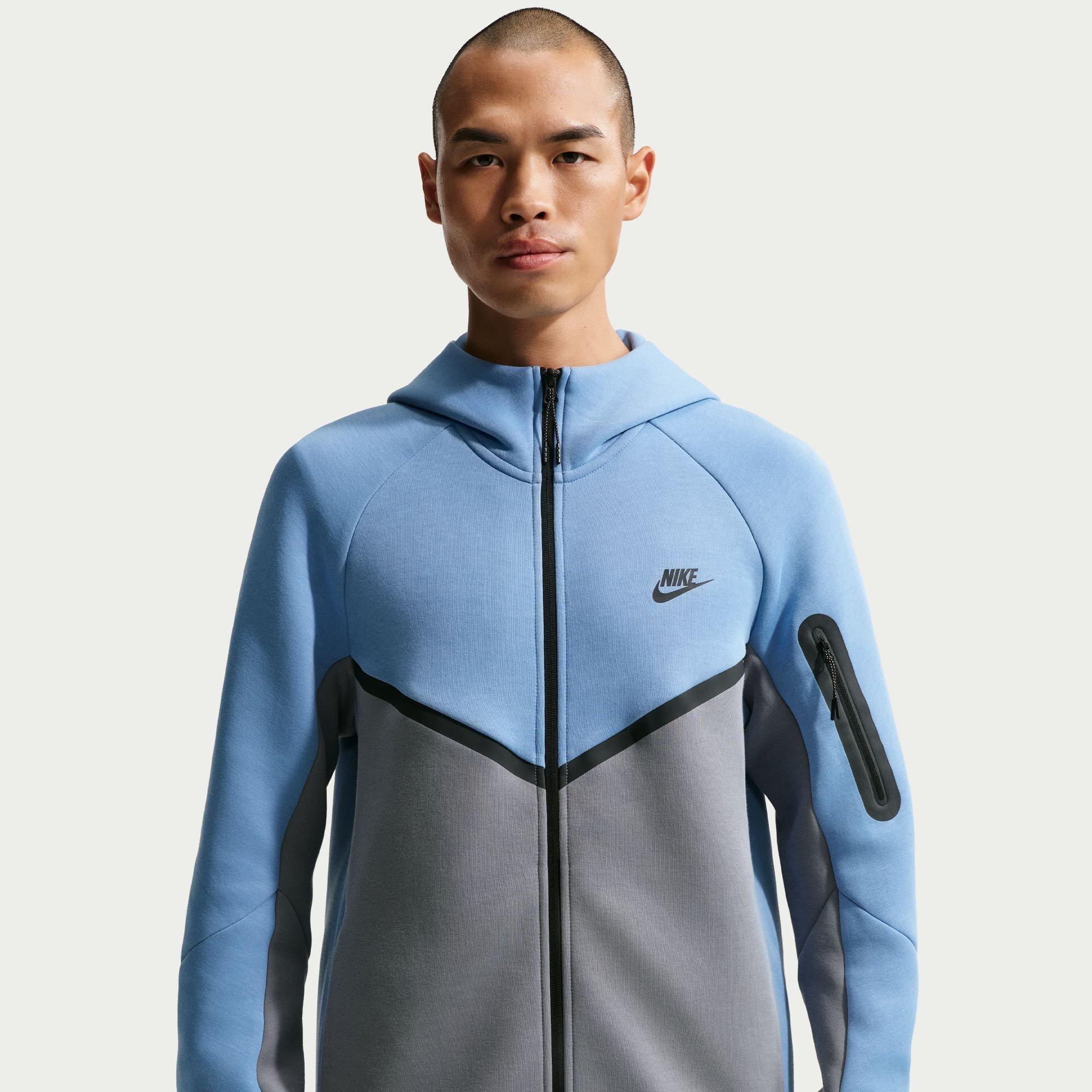 Nike Men's Tech Fleece Hoodie - Blue/Grey Cb - S