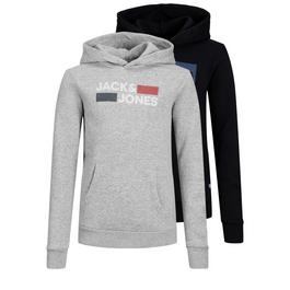 Jack and Jones 2 Pack Hoodie Junior Boys