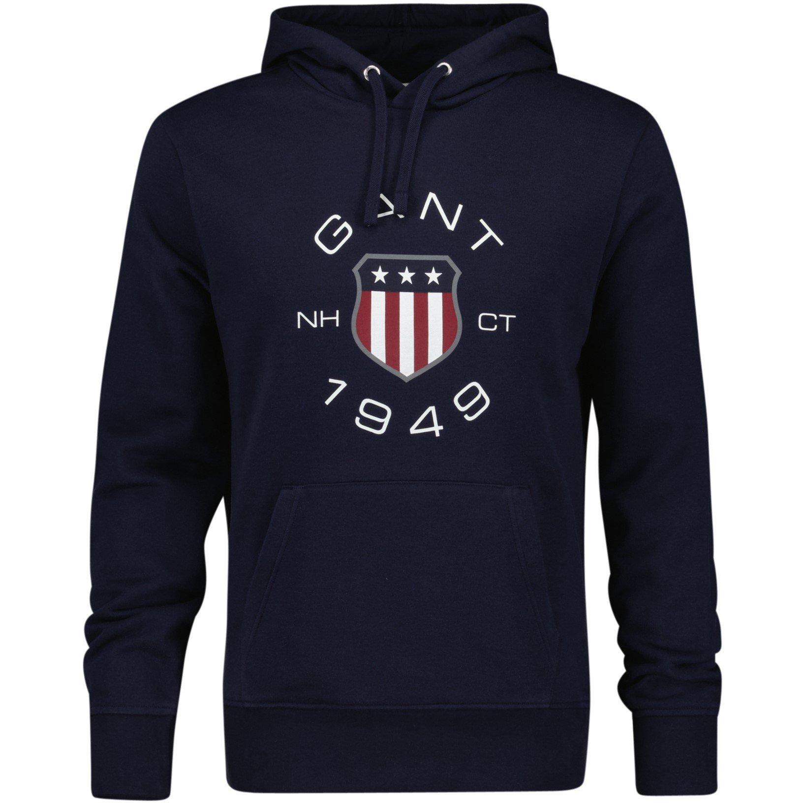 Aftenblå - Gant - Shield Sweat Hoodie - 5
