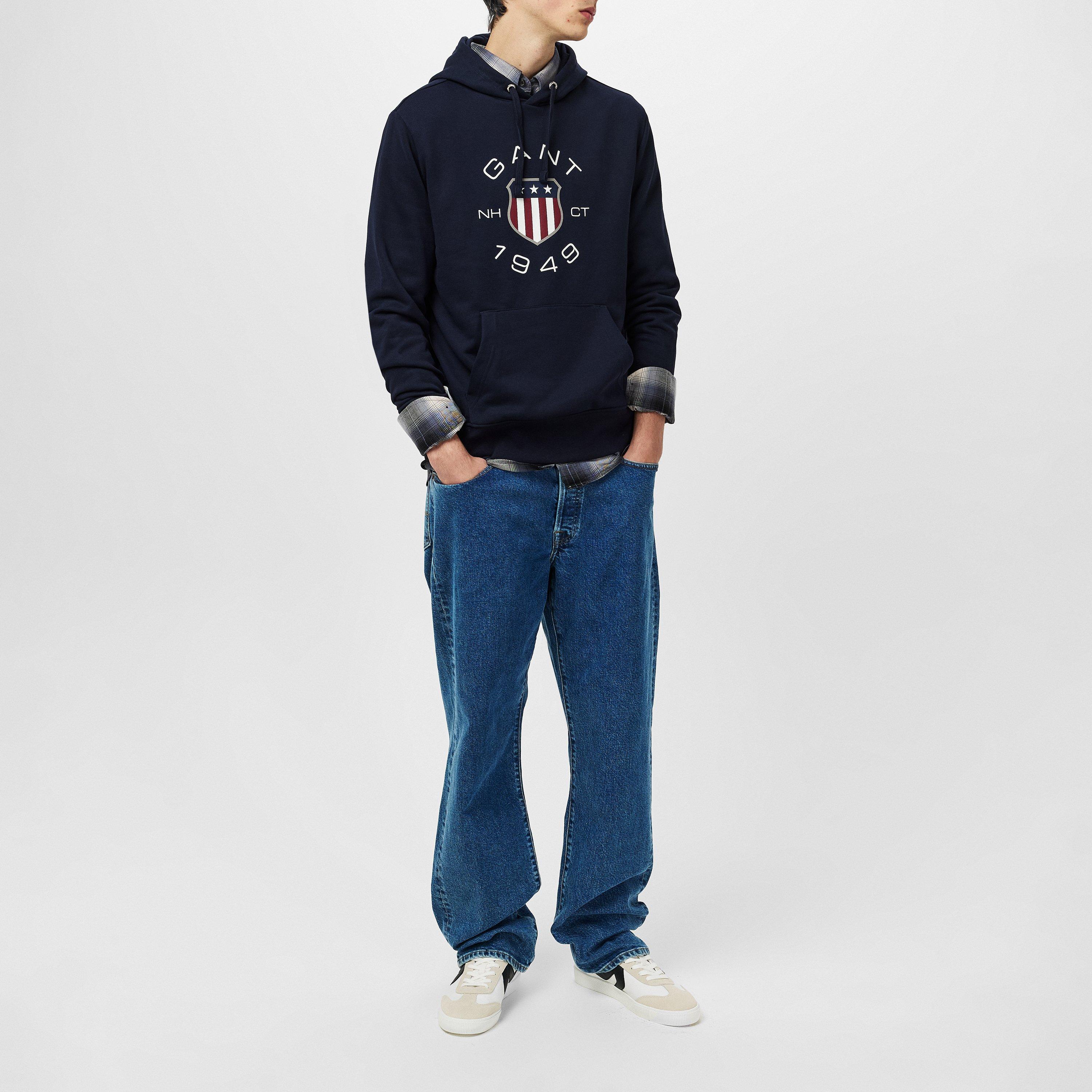 Aftenblå - Gant - Shield Sweat Hoodie - 4