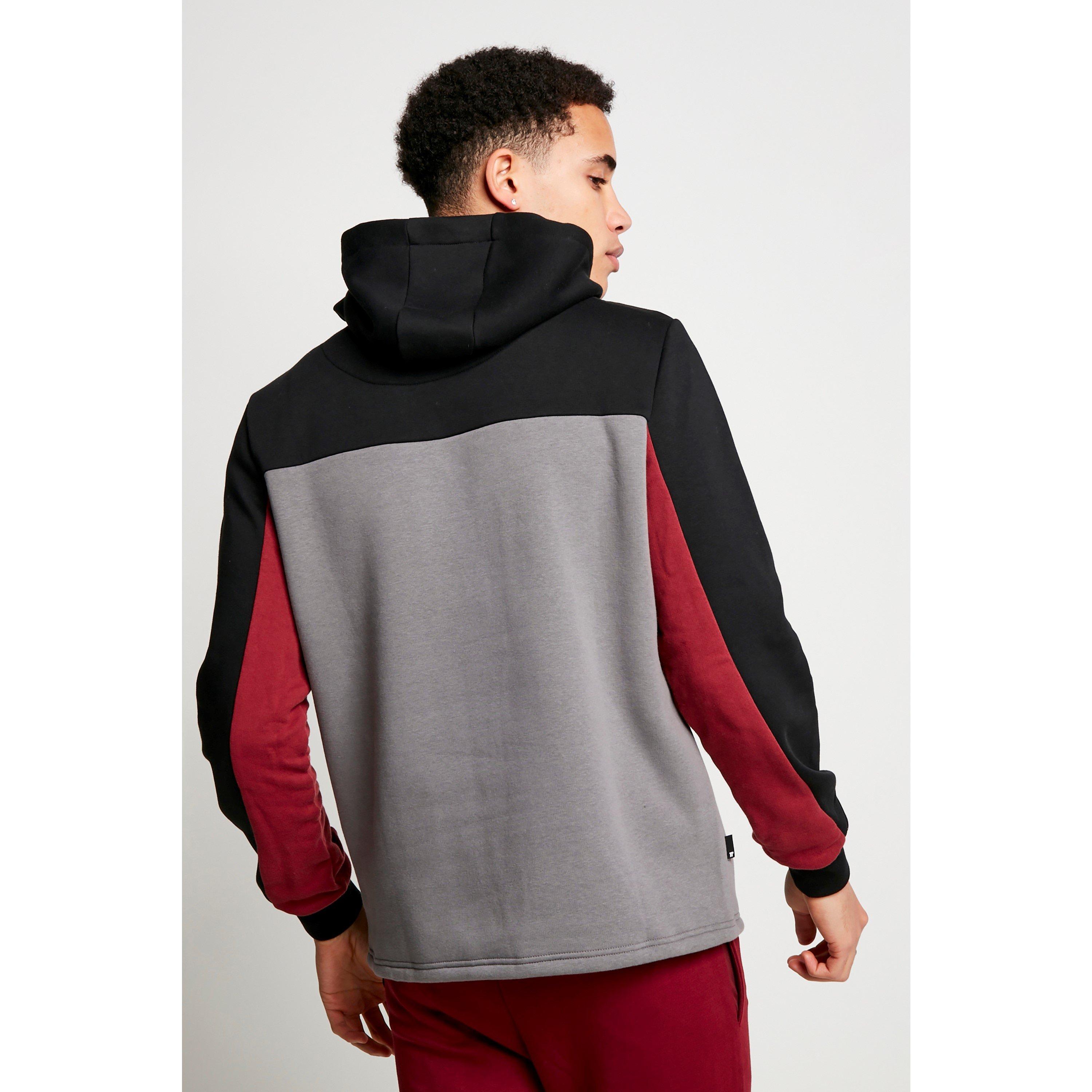 Schwarz/Rot - 11 Degrees - Panel Hoodie Mens - 2