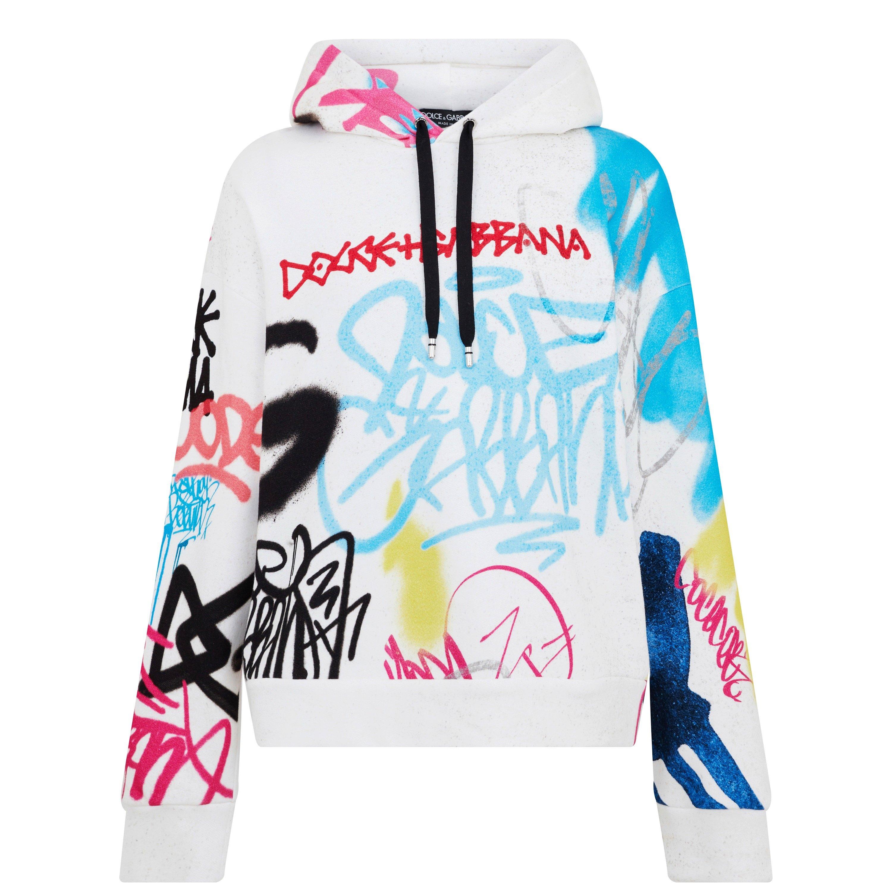 Graf HH4DW - Dolce and Gabbana - Spray Graffiti Logo Hoodie - 5