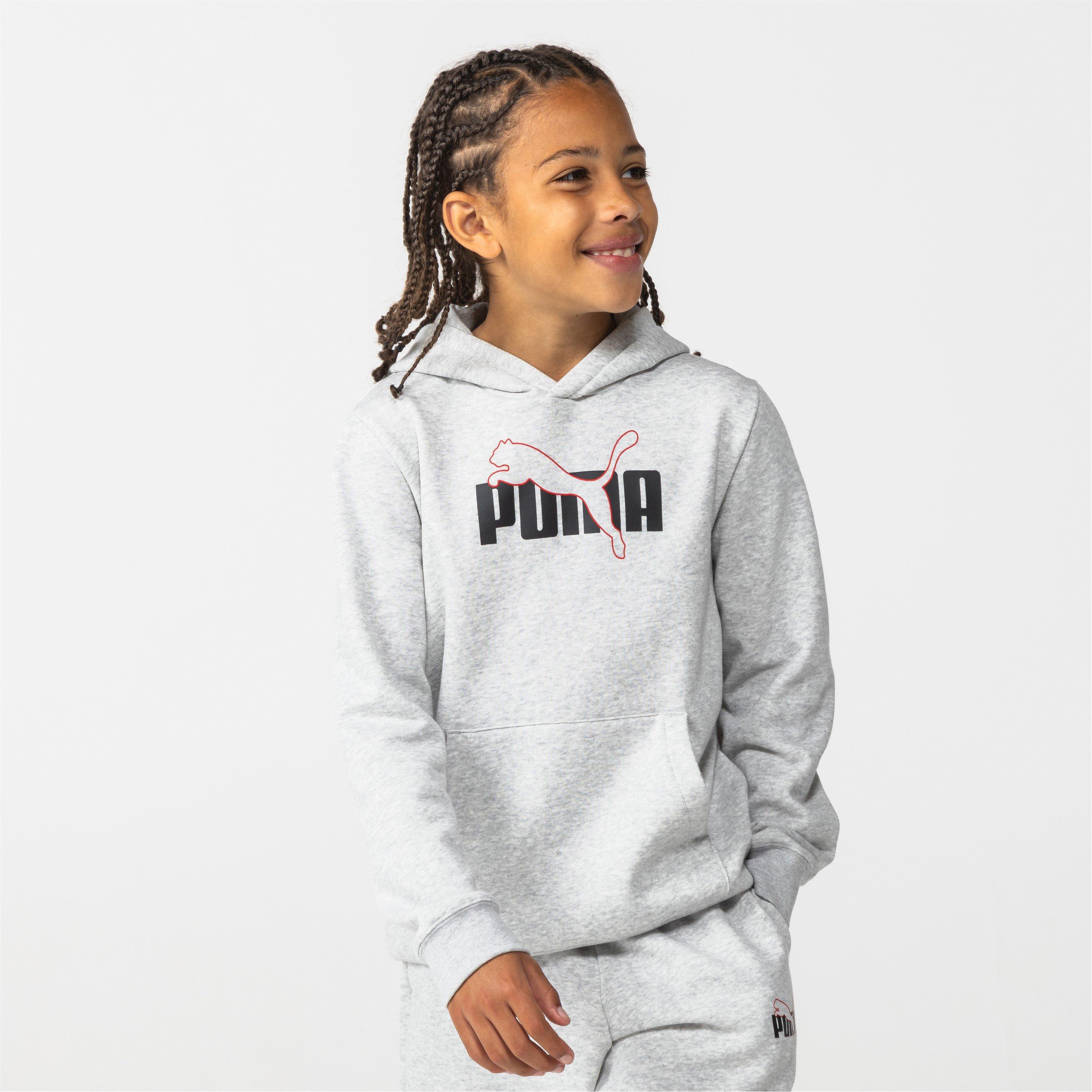 Grey Graphic - Puma - Logo Hoodie Junior Boys - 5