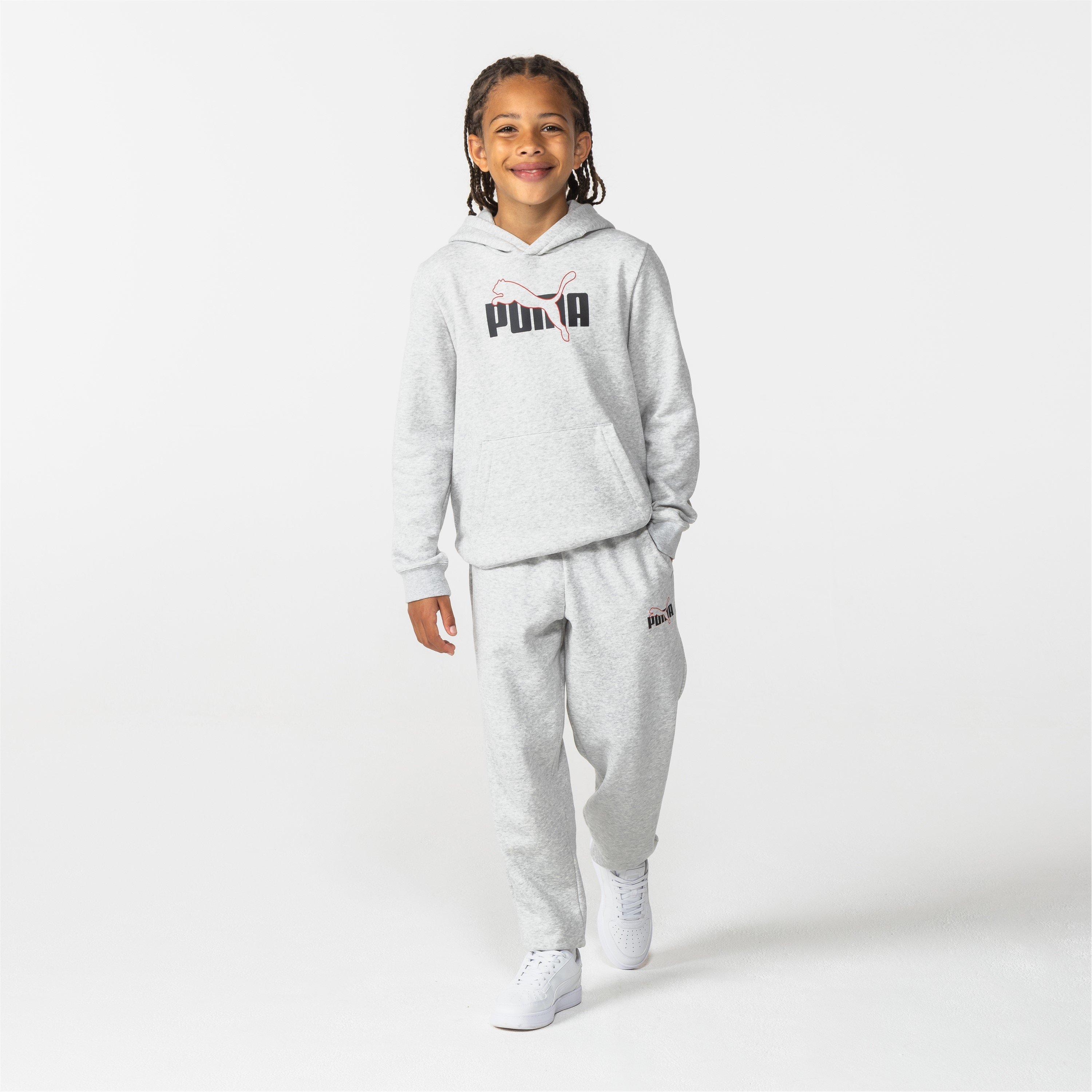 Grey Graphic - Puma - Logo Hoodie Junior Boys - 6