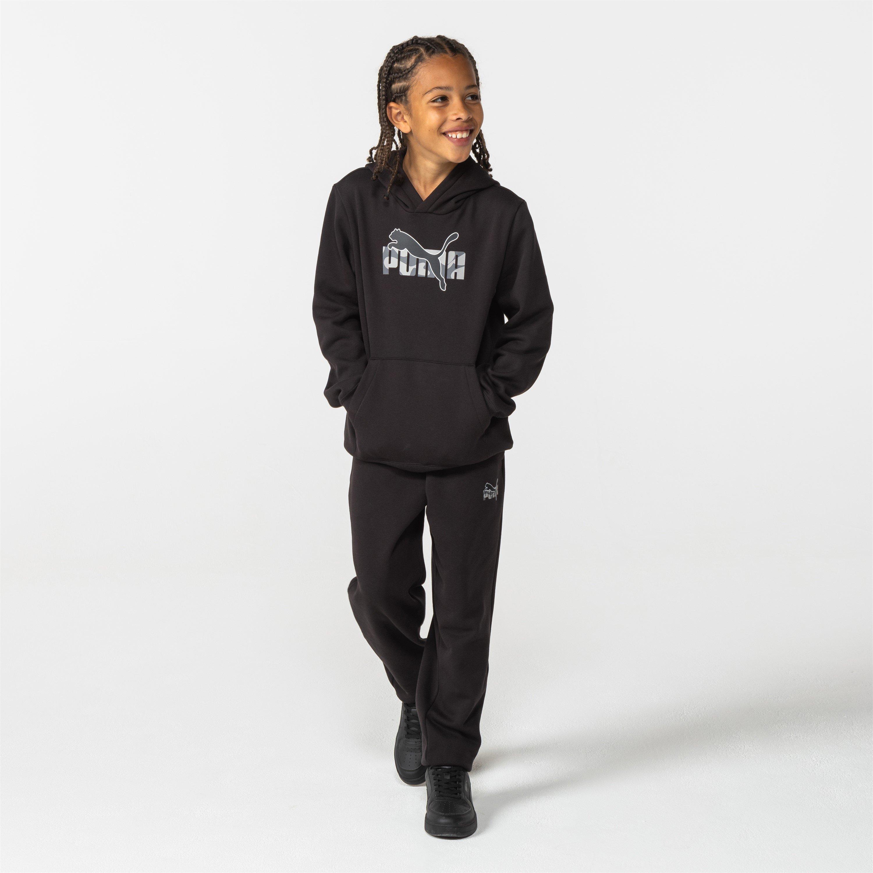 Black Graphic - Puma - Logo Hoodie Junior Boys - 5