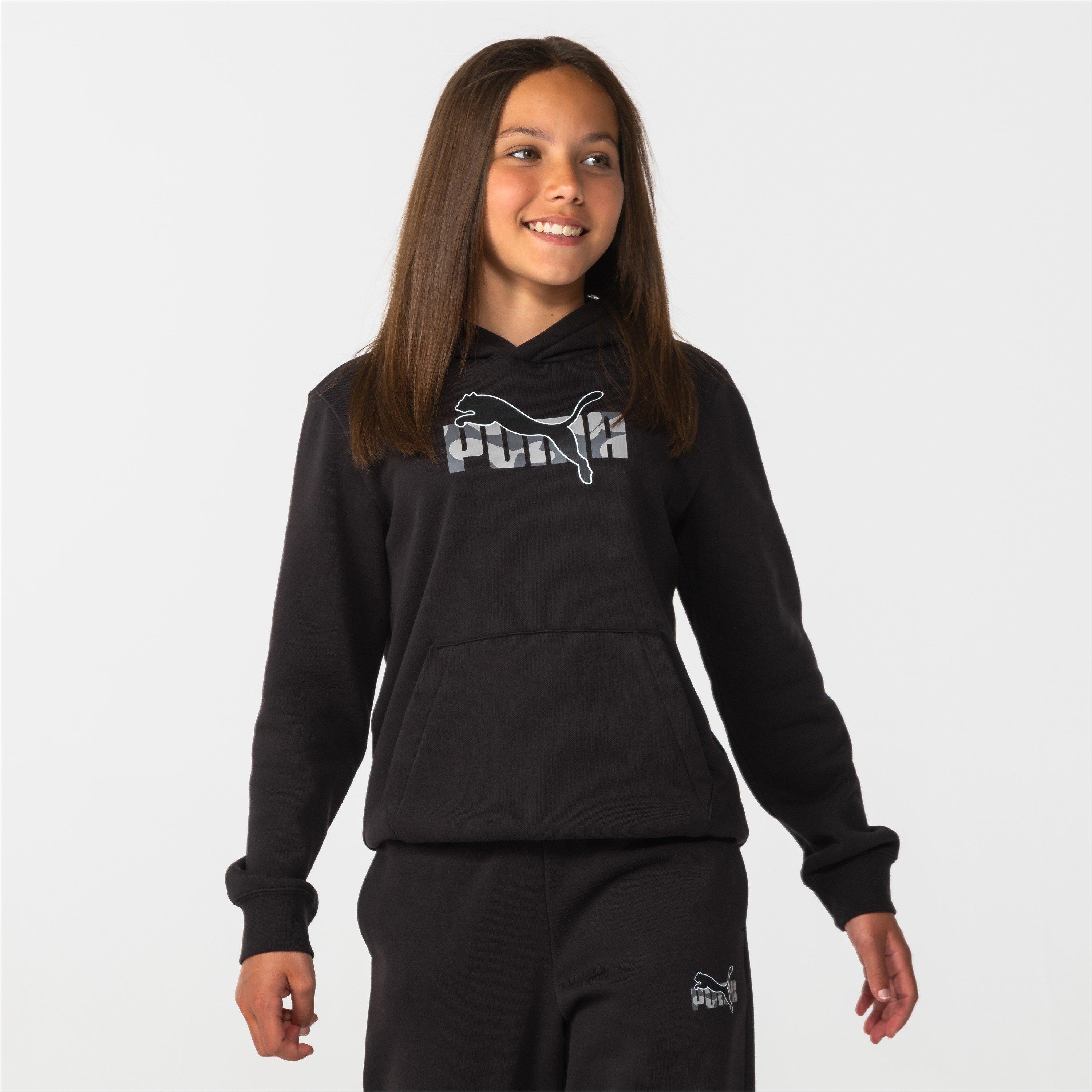 Black Graphic - Puma - Logo Hoodie Junior Boys - 6